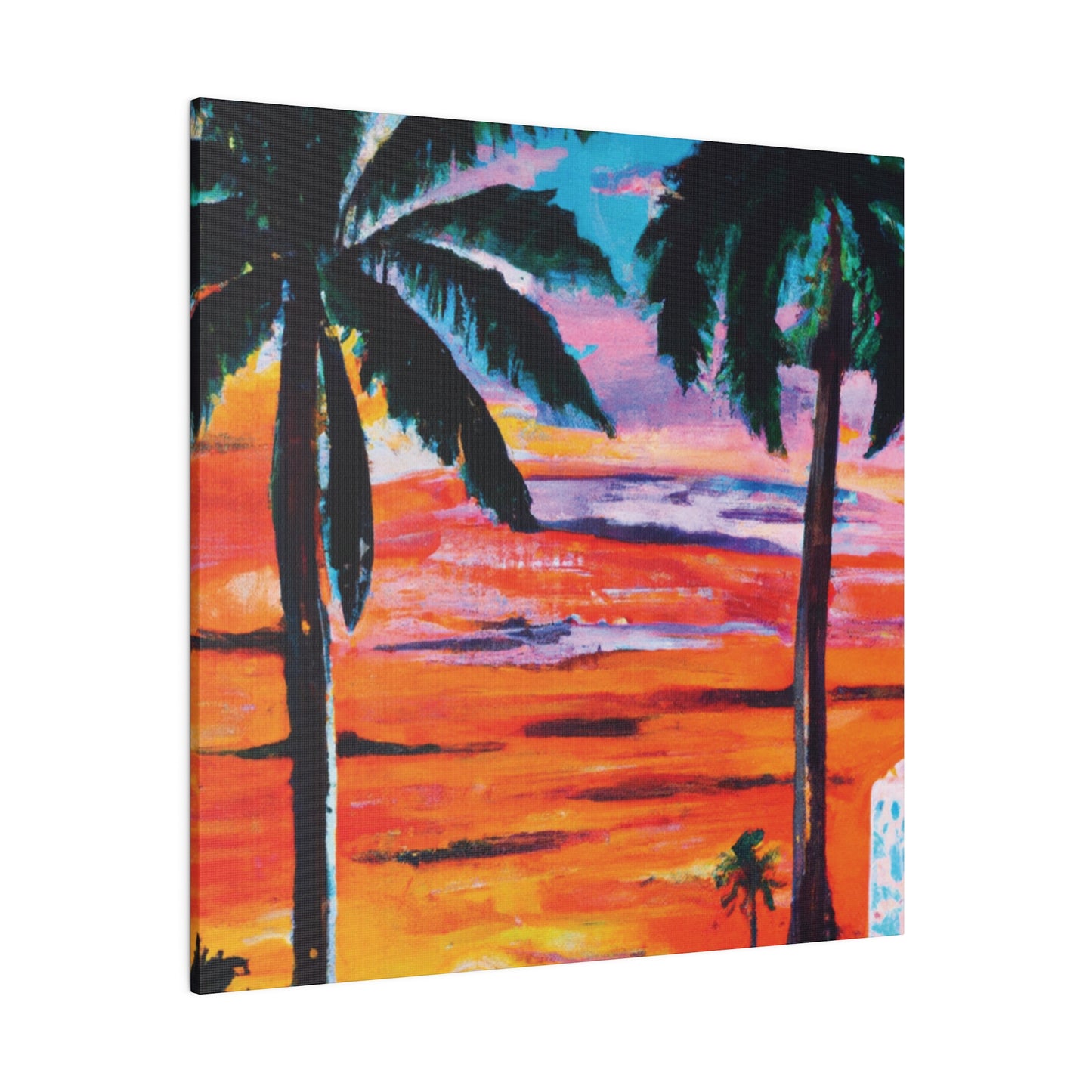 7358V - Miami Beach Sunset Painting Print | Miami | Beach | Sunset | Poster | Home Decor | Wall Art | Canvas