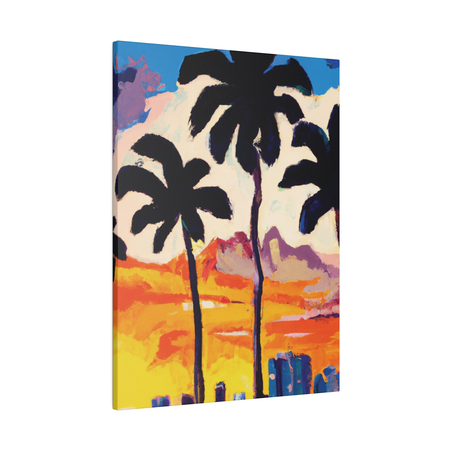 6586K - Miami Beach Sunset Painting Print | Miami | Beach | Sunset | Poster | Home Decor | Wall Art | Canvas