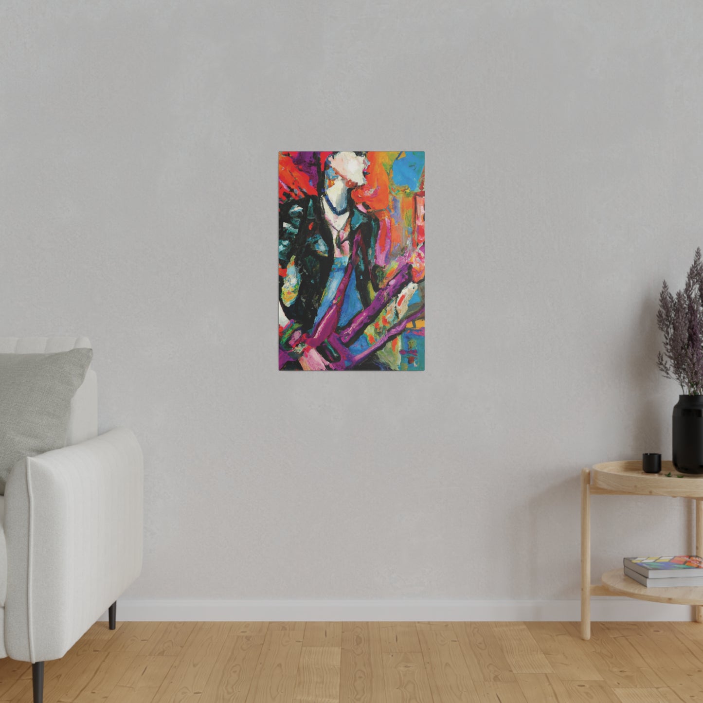 675Y - Rockstar Oil Painting Style Print | Poster | Home Decor | Wall Art | Music Art | Canvas