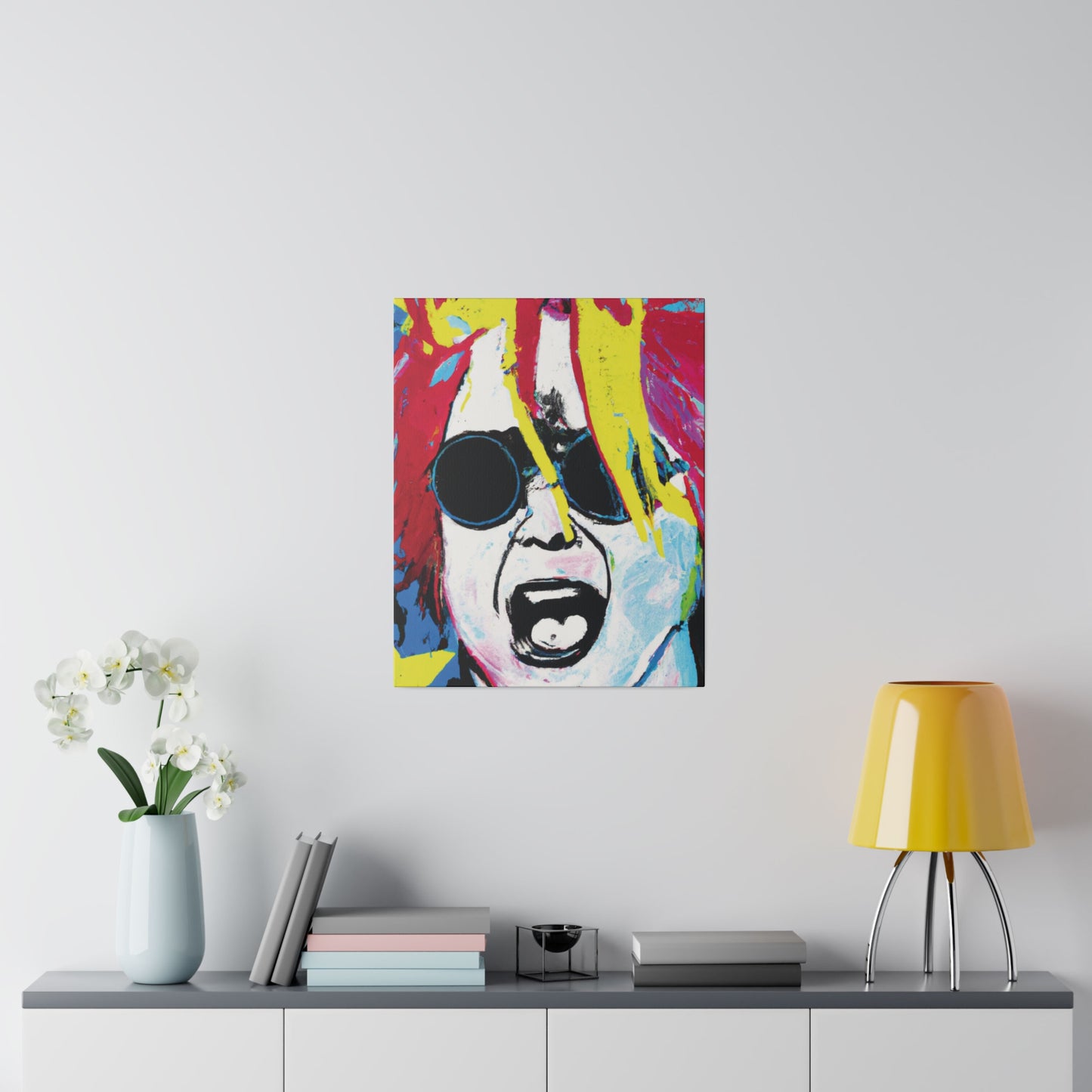 9456X - Rockstar Painting Print | Face | Abstract | Poster | Home Decor | Wall Art | Music Art | Canvas