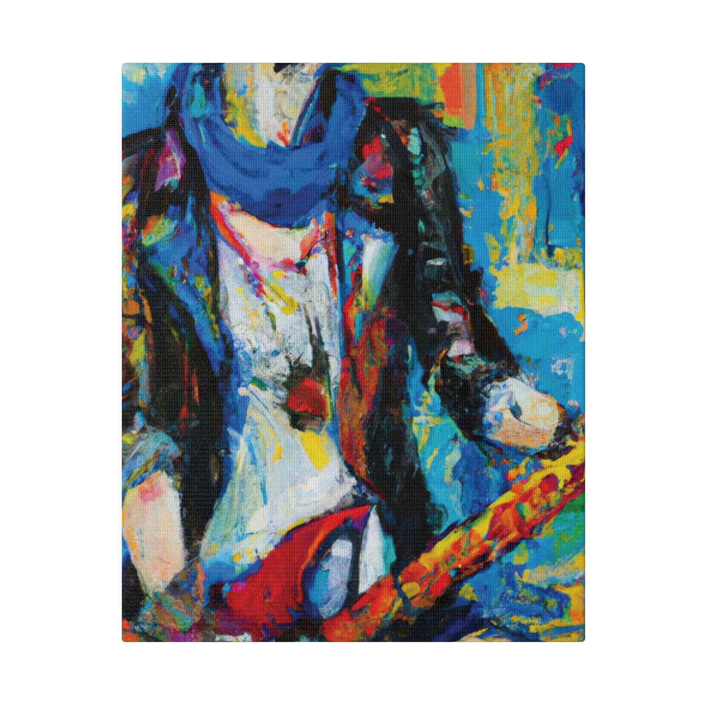 2583Q - Rockstar Oil Painting Style Print | Poster | Home Decor | Wall Art | Music Art | Canvas