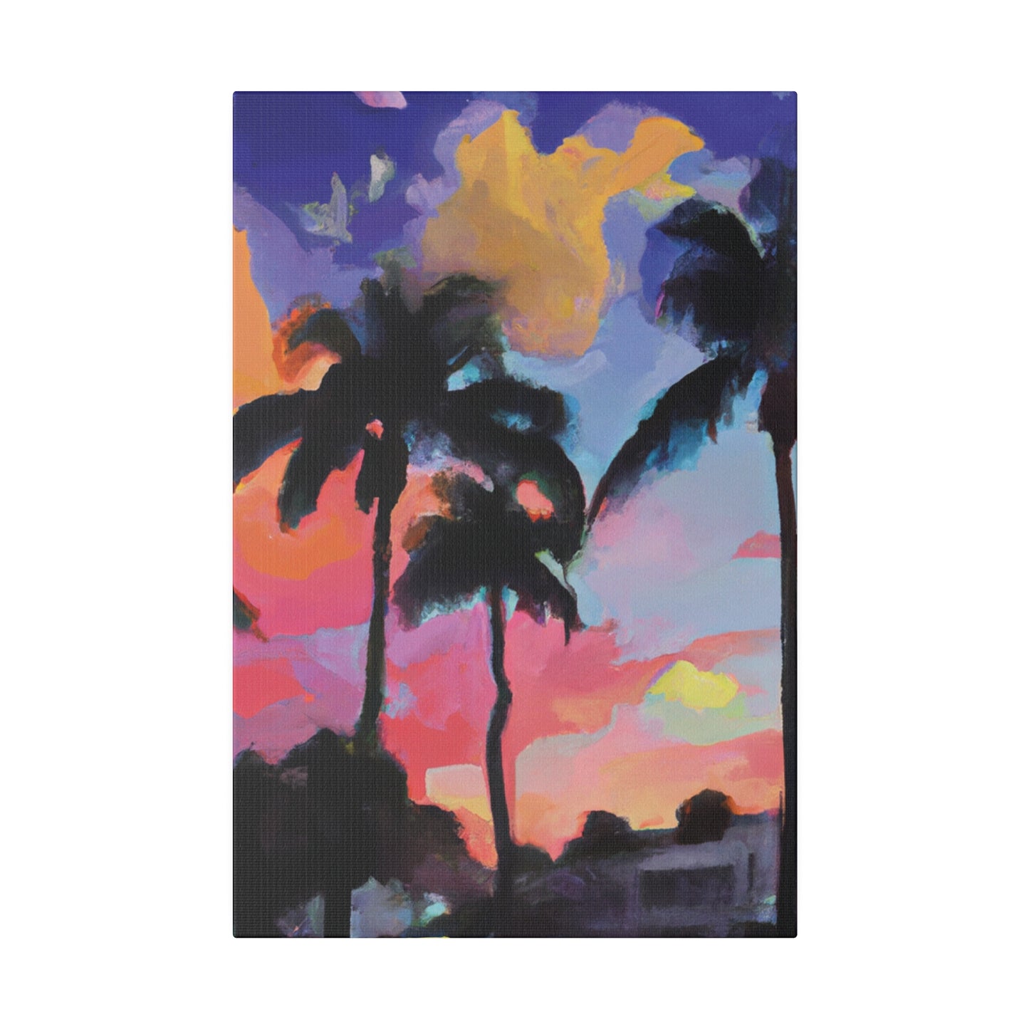 5334Q - Miami Beach Sunset Painting Print | Miami | Beach | Sunset | Poster | Home Decor | Wall Art | Canvas