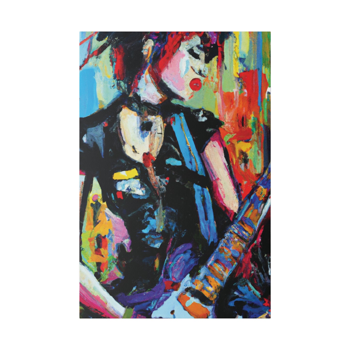 703H - Rockstar Oil Painting Style Print | Poster | Home Decor | Wall Art | Music Art | Canvas