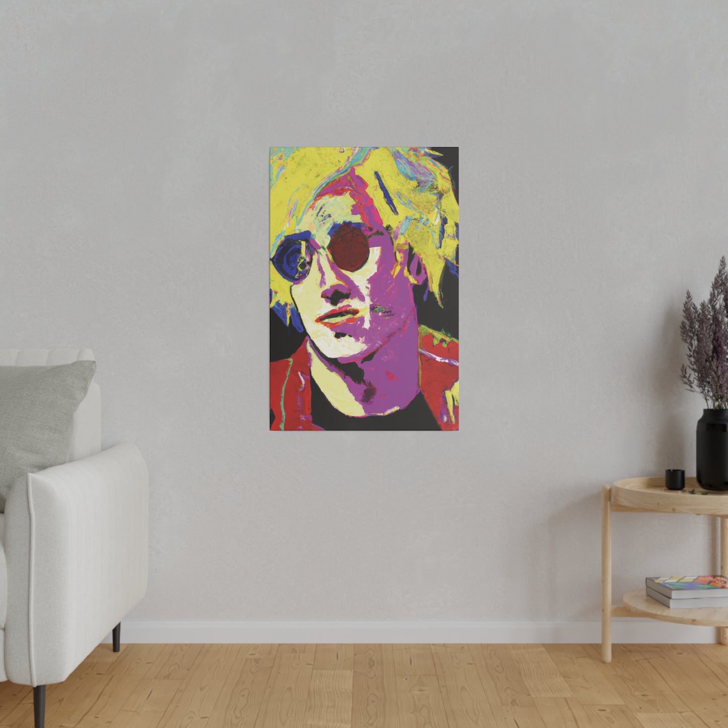 9642H - Rockstar Painting Print | Face | Abstract | Poster | Home Decor | Wall Art | Music Art | Canvas