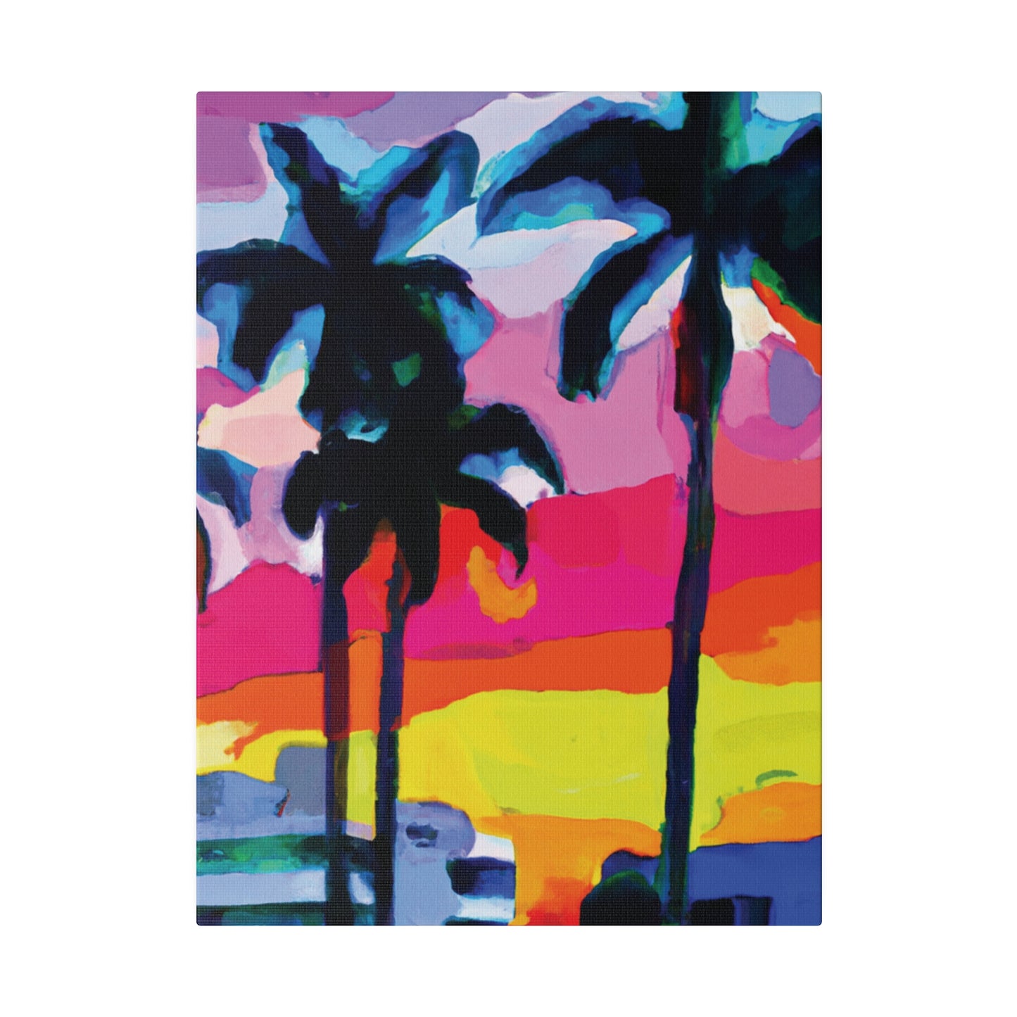 9342C - Miami Beach Sunset Painting Print | Miami | Beach | Sunset | Poster | Home Decor | Wall Art | Canvas