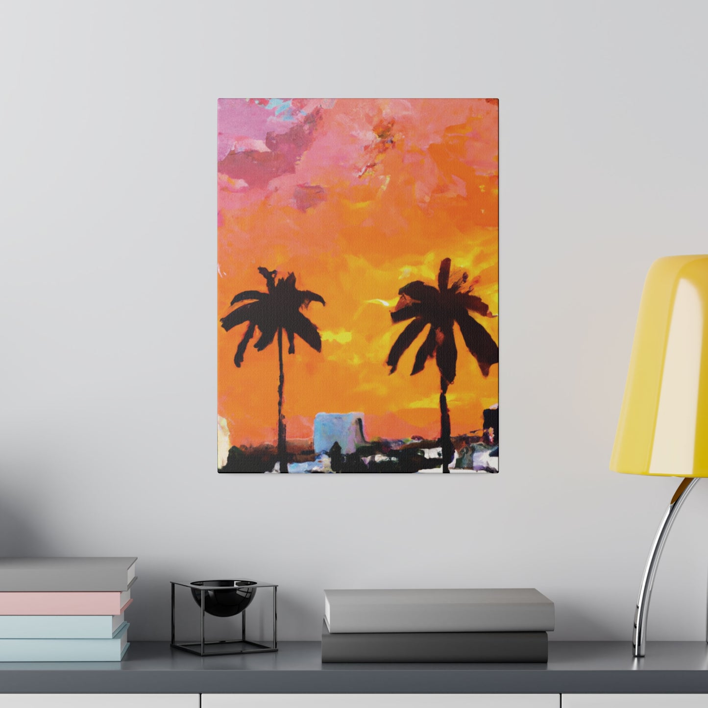 2759A - Miami Beach Sunset Painting Print | Miami | Beach | Sunset | Poster | Home Decor | Wall Art | Canvas