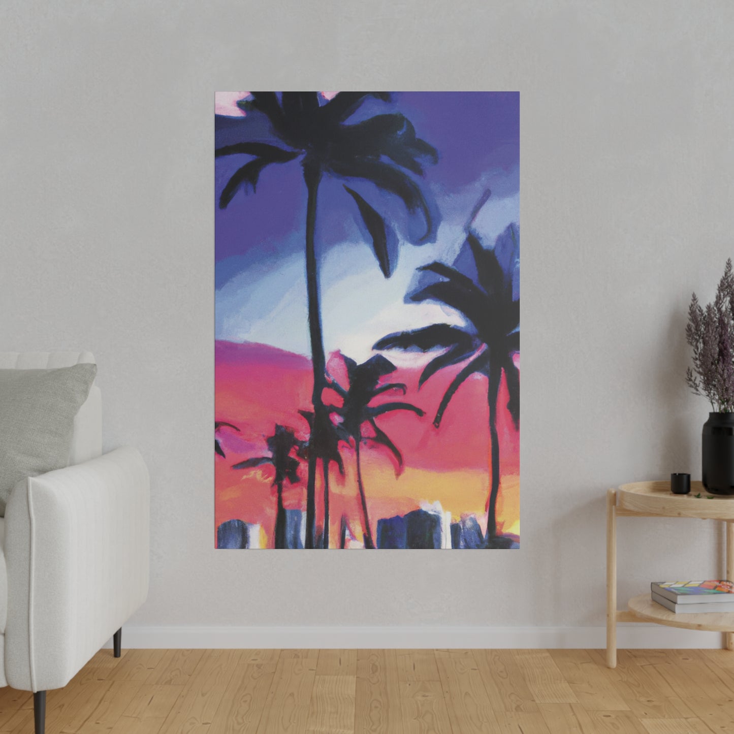 7473F - Miami Beach Sunset Painting Print | Miami | Beach | Sunset | Poster | Home Decor | Wall Art | Canvas