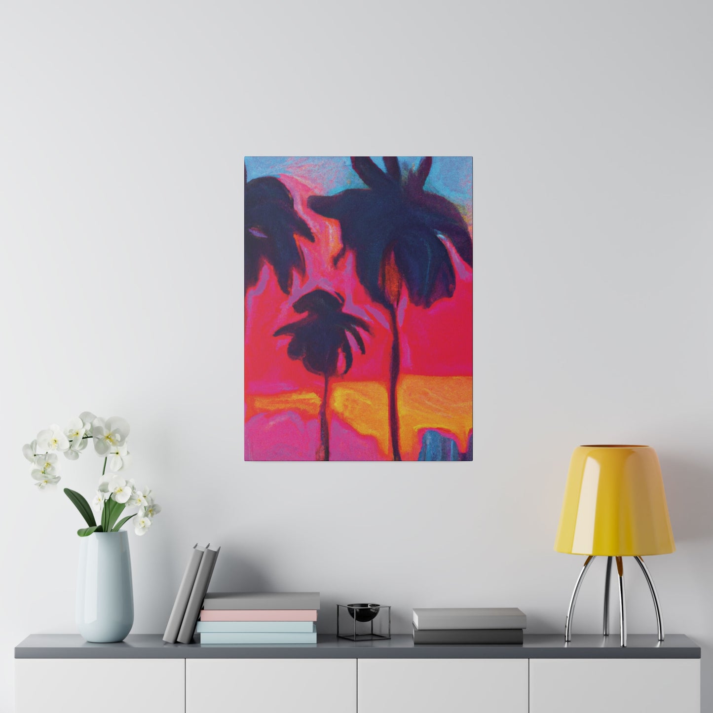 4879H - Miami Beach Sunset Painting Print | Miami | Beach | Sunset | Poster | Home Decor | Wall Art | Canvas