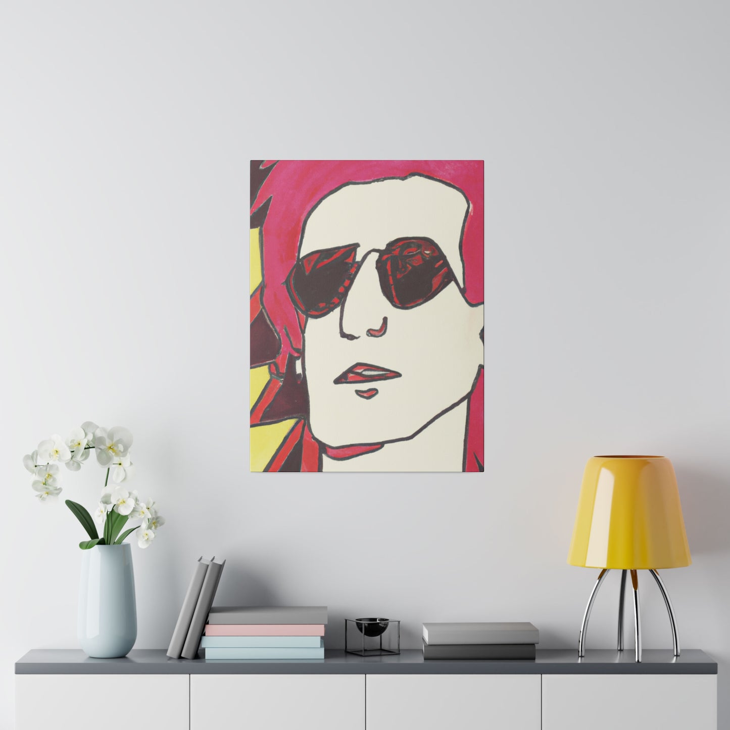 9247A - Rockstar Painting Print | Face | Abstract | Poster | Home Decor | Wall Art | Music Art | Canvas