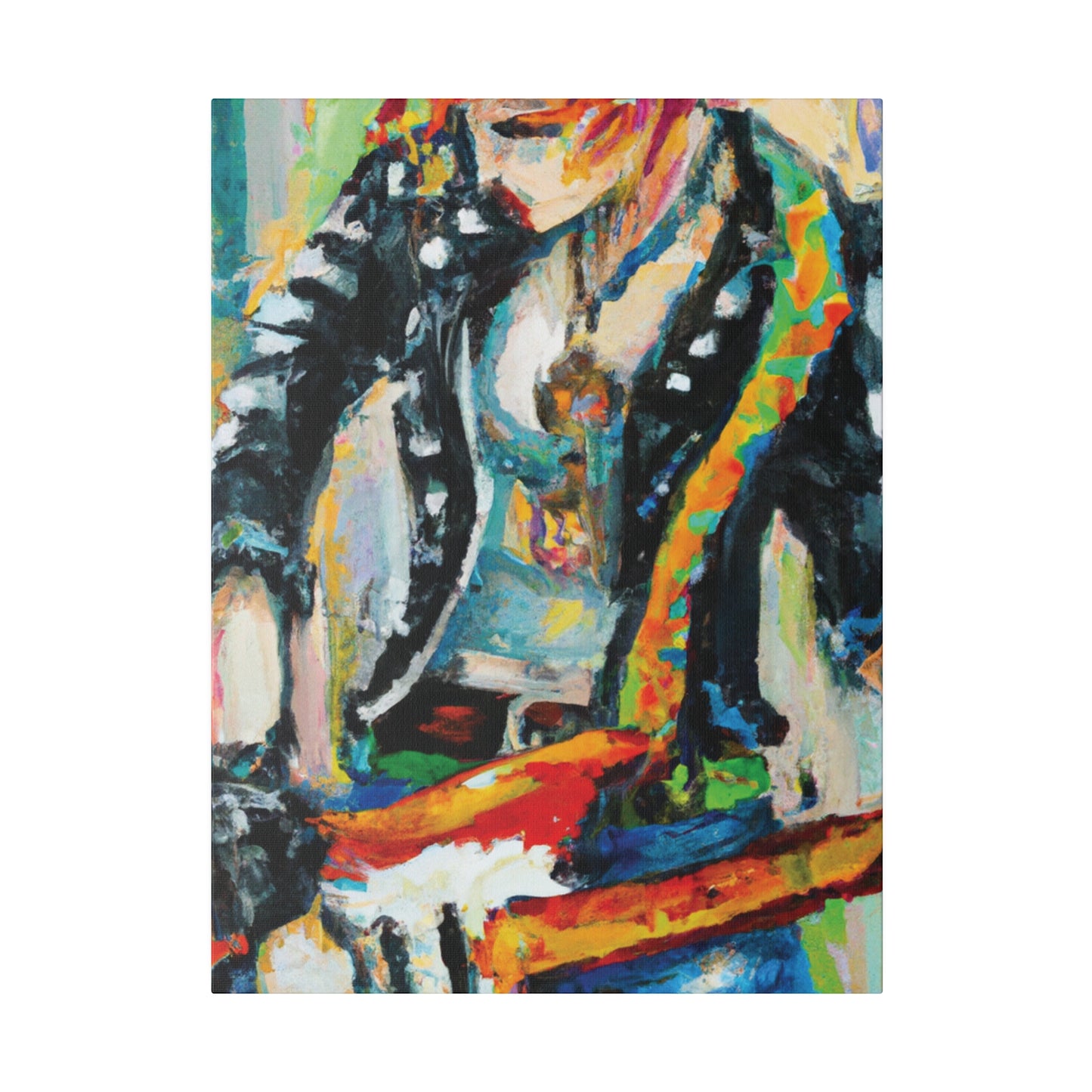 7581U - Rockstar Oil Painting Style Print | Poster | Home Decor | Wall Art | Music Art | Canvas