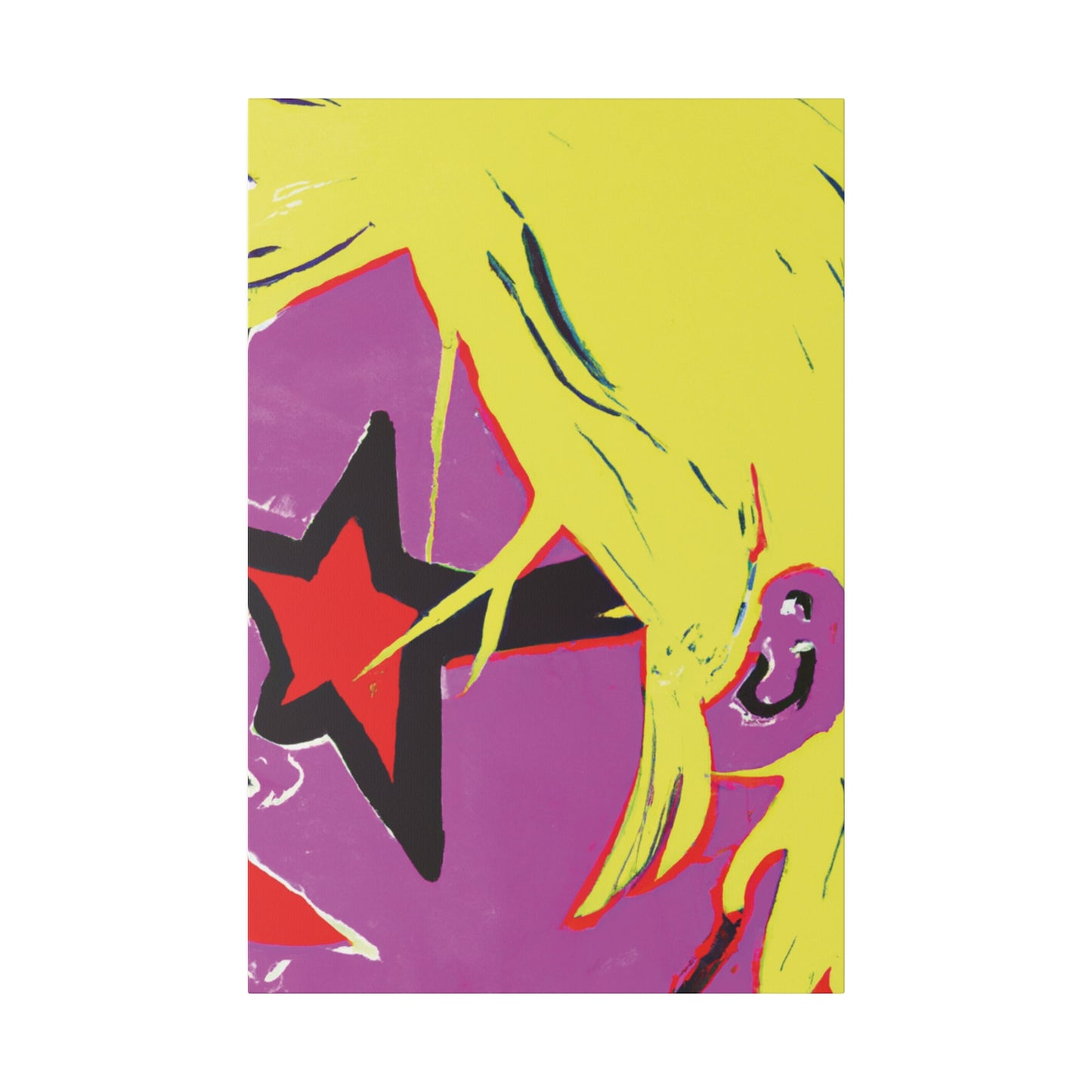 938K - Rockstar Painting Print | Face | Abstract | Poster | Home Decor | Wall Art | Music Art | Canvas