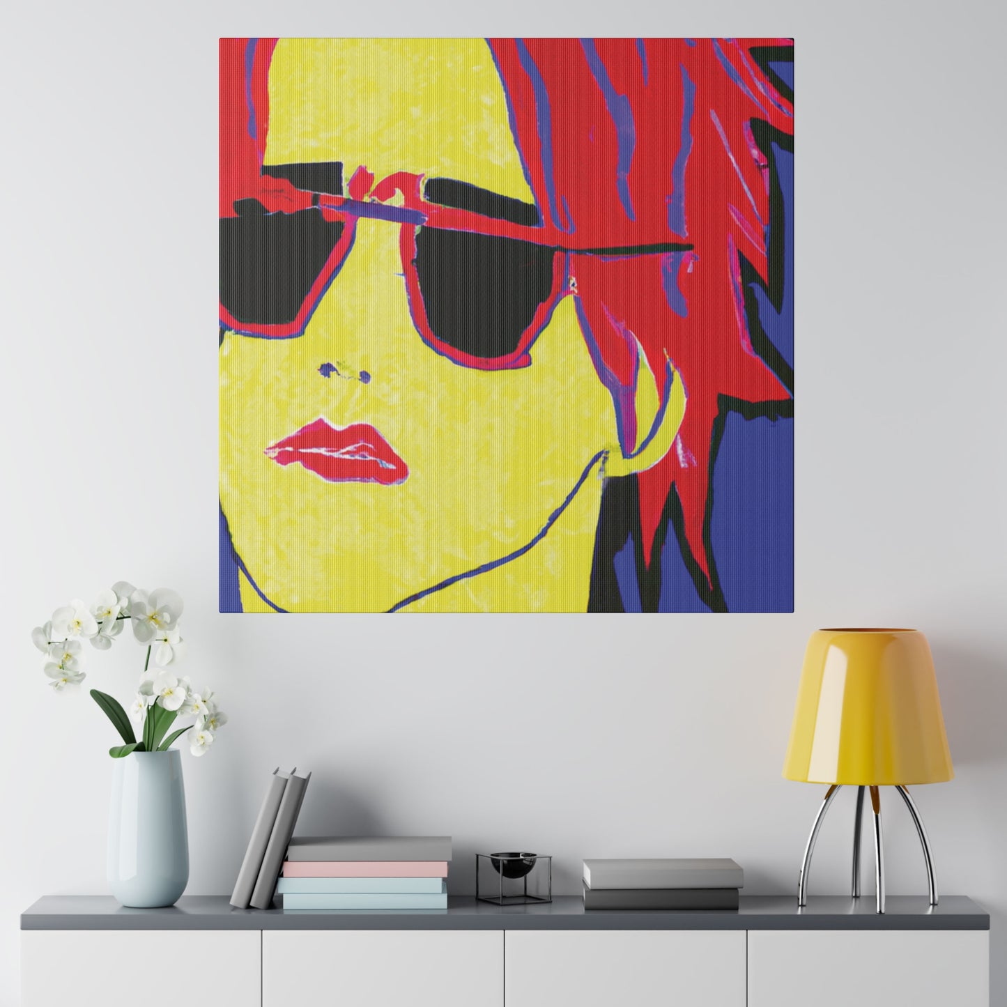 1943P - Rockstar Painting Print | Face | Abstract | Poster | Home Decor | Wall Art | Music Art | Canvas