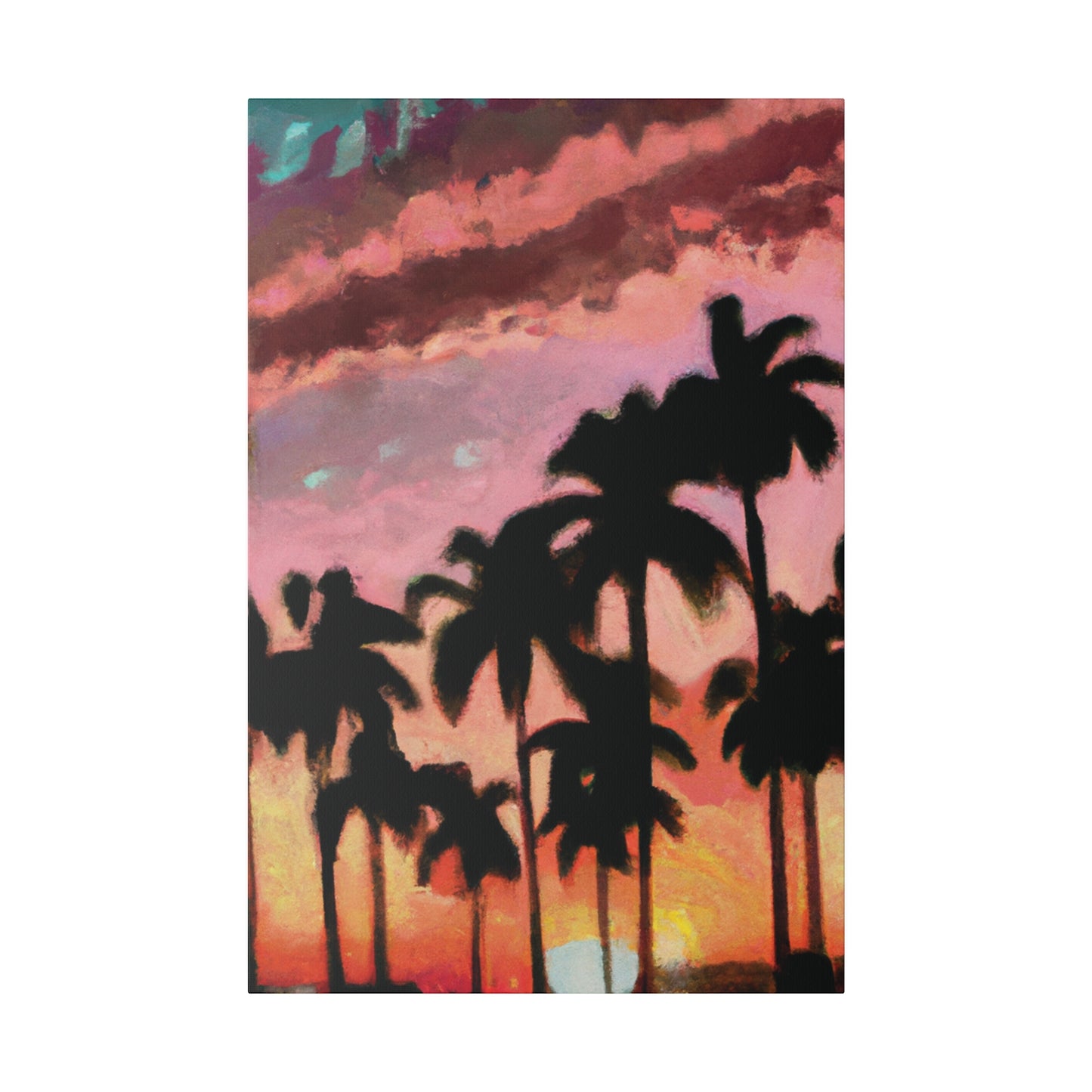 8559Q - Miami Beach Sunset Painting Print | Miami | Beach | Sunset | Poster | Home Decor | Wall Art | Canvas