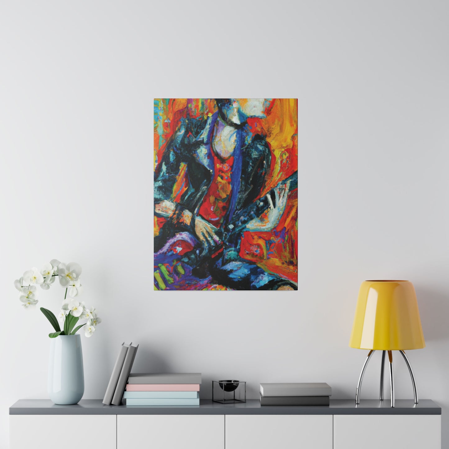 7348F - Rockstar Oil Painting Style Print | Poster | Home Decor | Wall Art | Music Art | Canvas