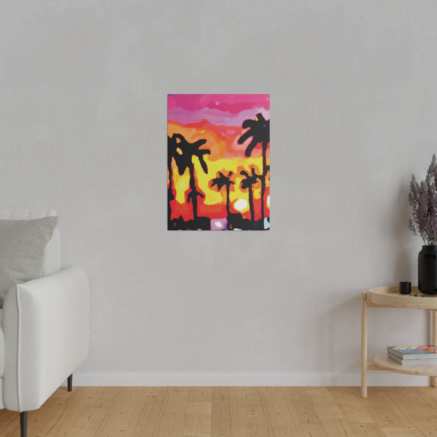 7893K - Miami Beach Sunset Painting Print | Miami | Beach | Sunset | Poster | Home Decor | Wall Art | Canvas