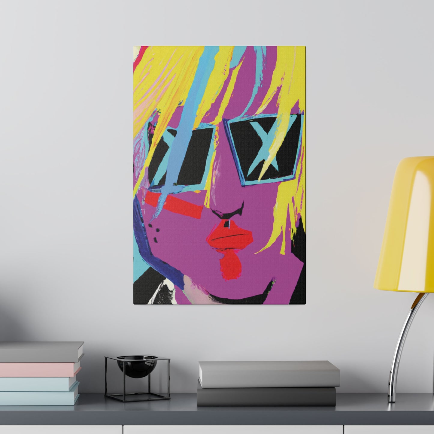 1712U - Rockstar Painting Print | Face | Abstract | Poster | Home Decor | Wall Art | Music Art | Canvas