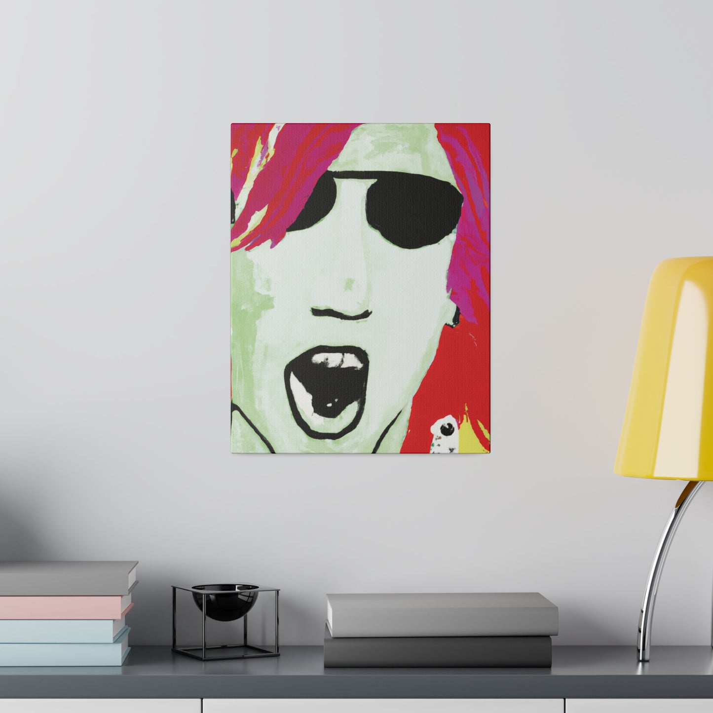 4662J - Rockstar Painting Print | Face | Abstract | Poster | Home Decor | Wall Art | Music Art | Canvas