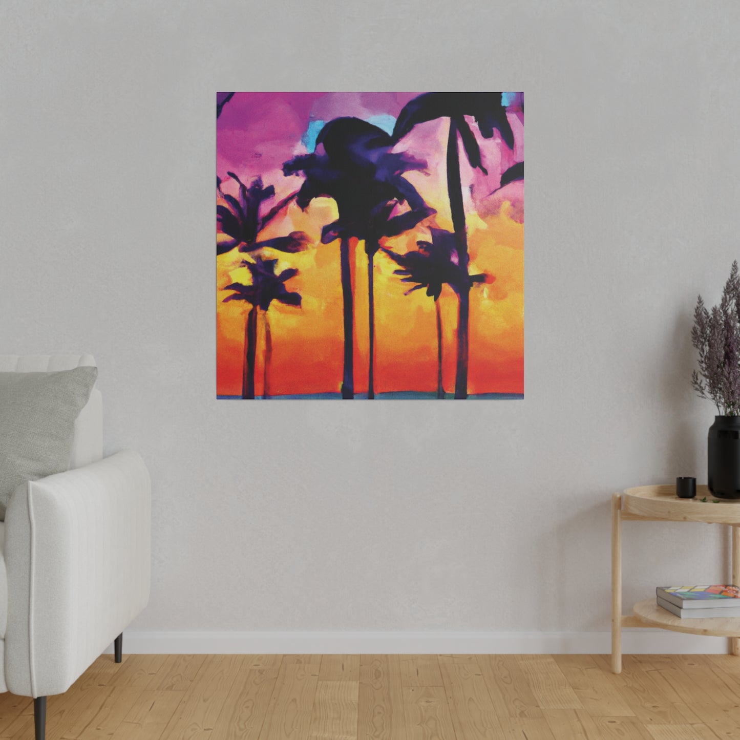 9824V - Miami Beach Sunset Painting Print | Miami | Beach | Sunset | Poster | Home Decor | Wall Art | Canvas