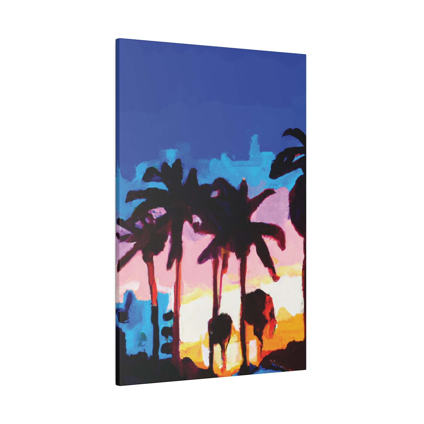 9453C - Miami Beach Sunset Painting Print | Miami | Beach | Sunset | Poster | Home Decor | Wall Art | Canvas