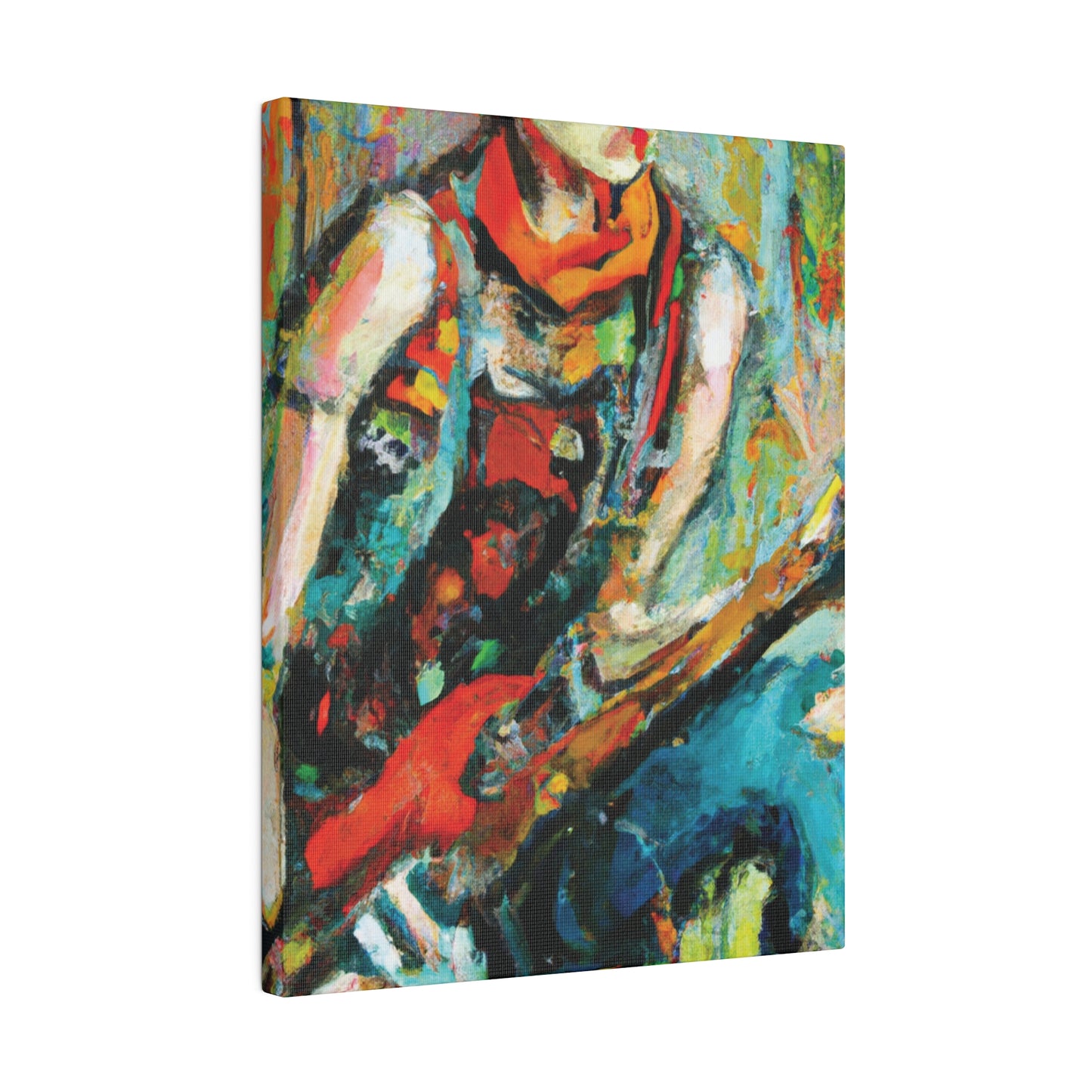 7494M - Rockstar Oil Painting Style Print | Poster | Home Decor | Wall Art | Music Art | Canvas