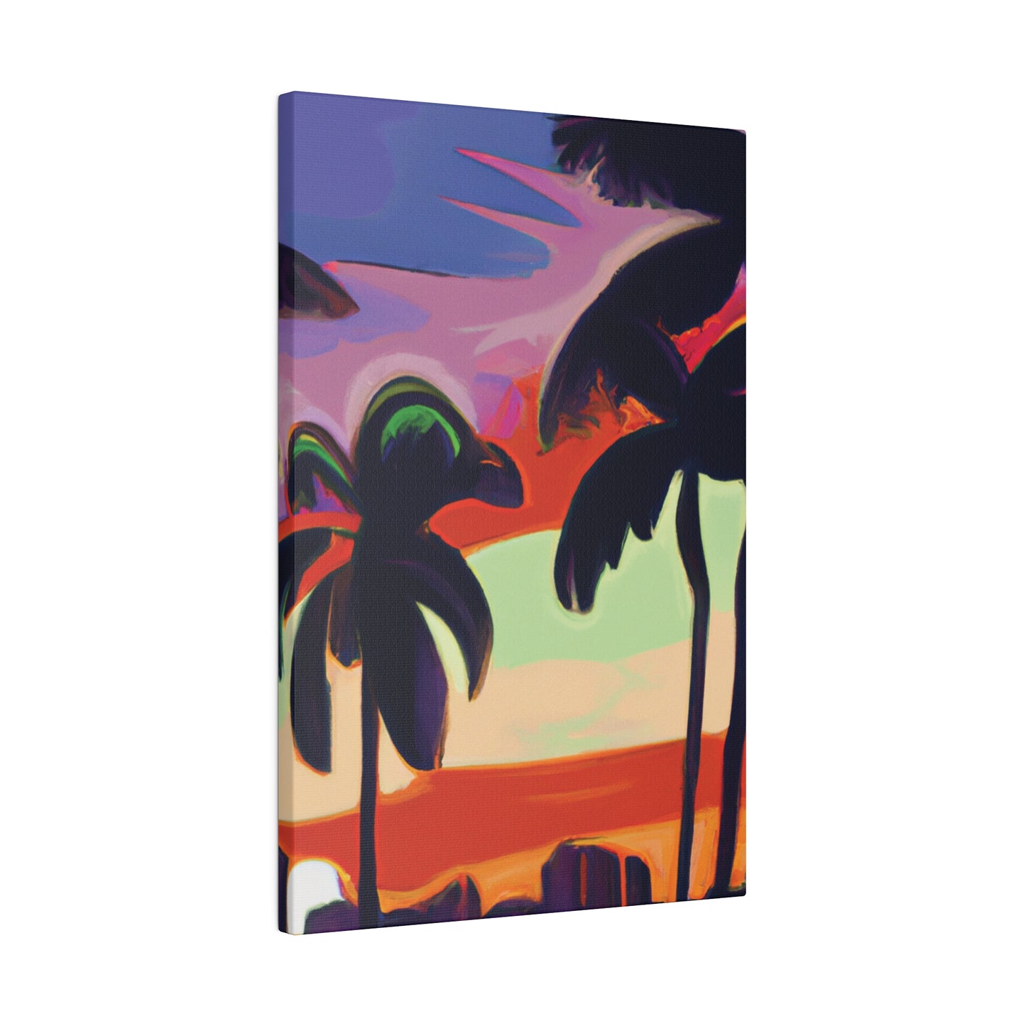 4438V - Miami Beach Sunset Painting Print | Miami | Beach | Sunset | Poster | Home Decor | Wall Art | Canvas