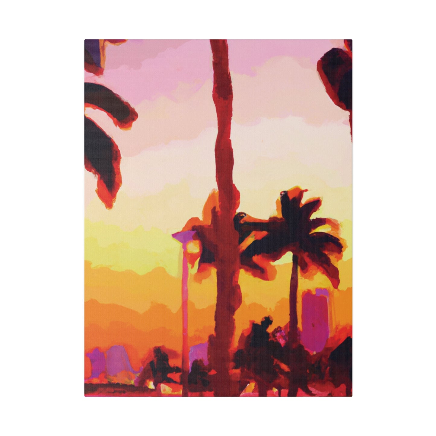 7016Q - Miami Beach Sunset Painting Print | Miami | Beach | Sunset | Poster | Home Decor | Wall Art | Canvas