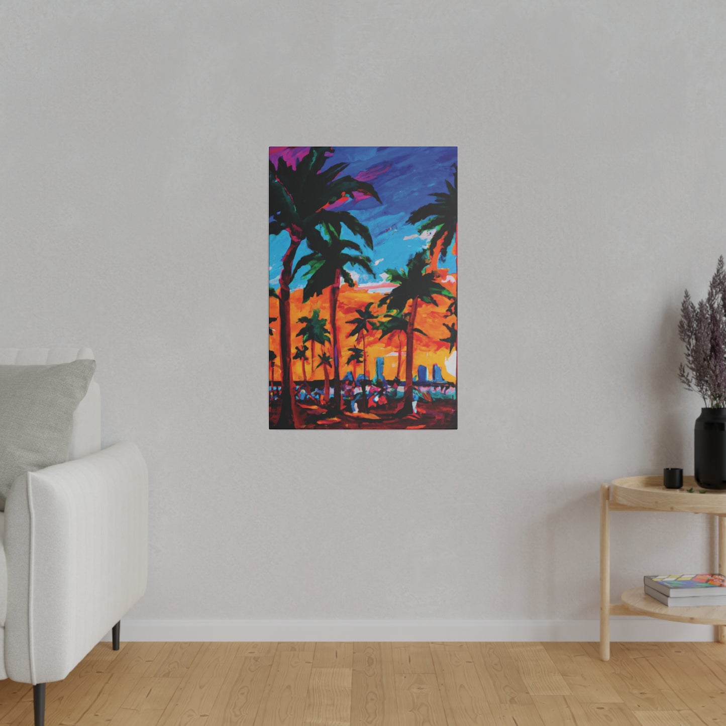 8453X - Miami Beach Sunset Painting Print | Miami | Beach | Sunset | Poster | Home Decor | Wall Art | Canvas