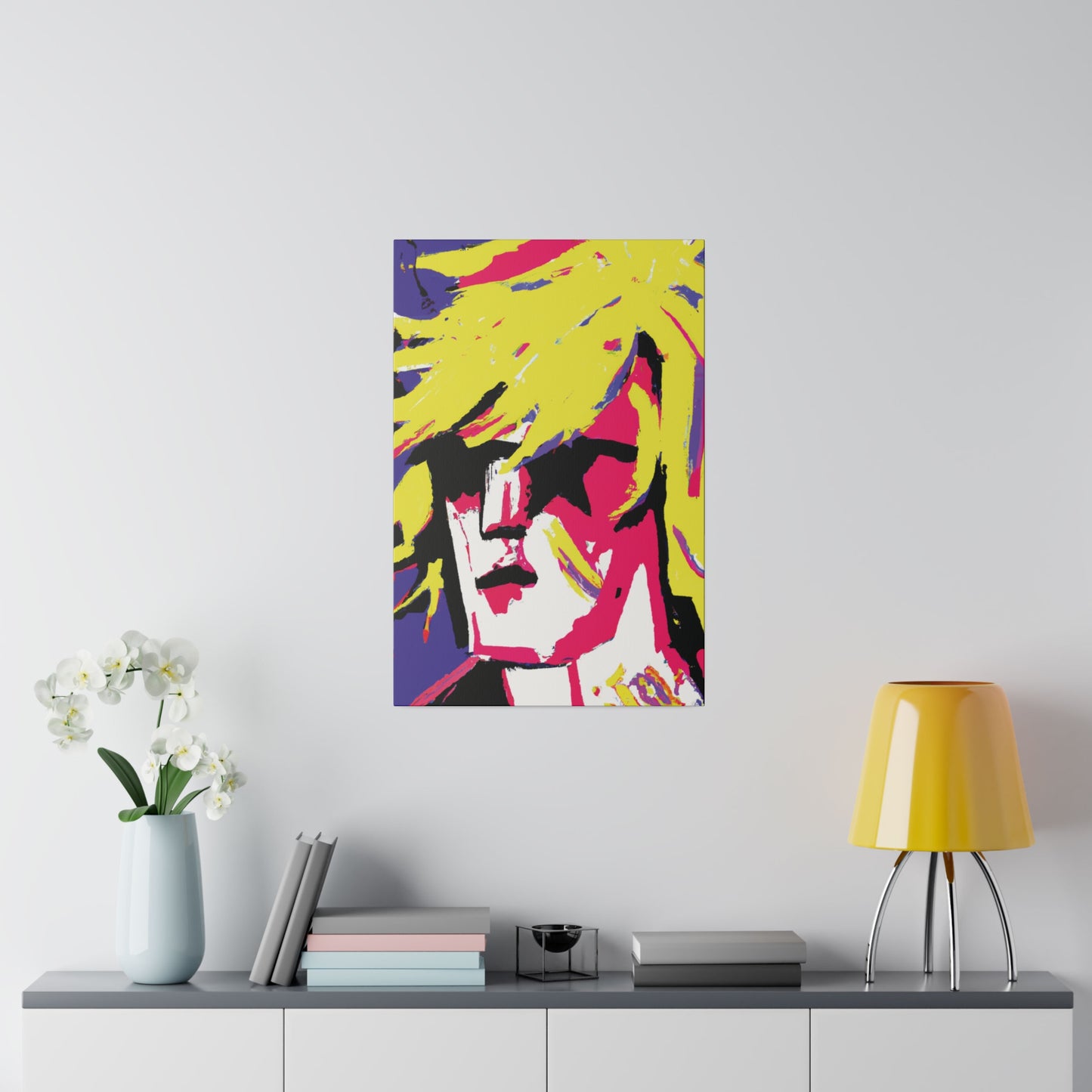 7709F - Rockstar Painting Print | Face | Abstract | Poster | Home Decor | Wall Art | Music Art | Canvas