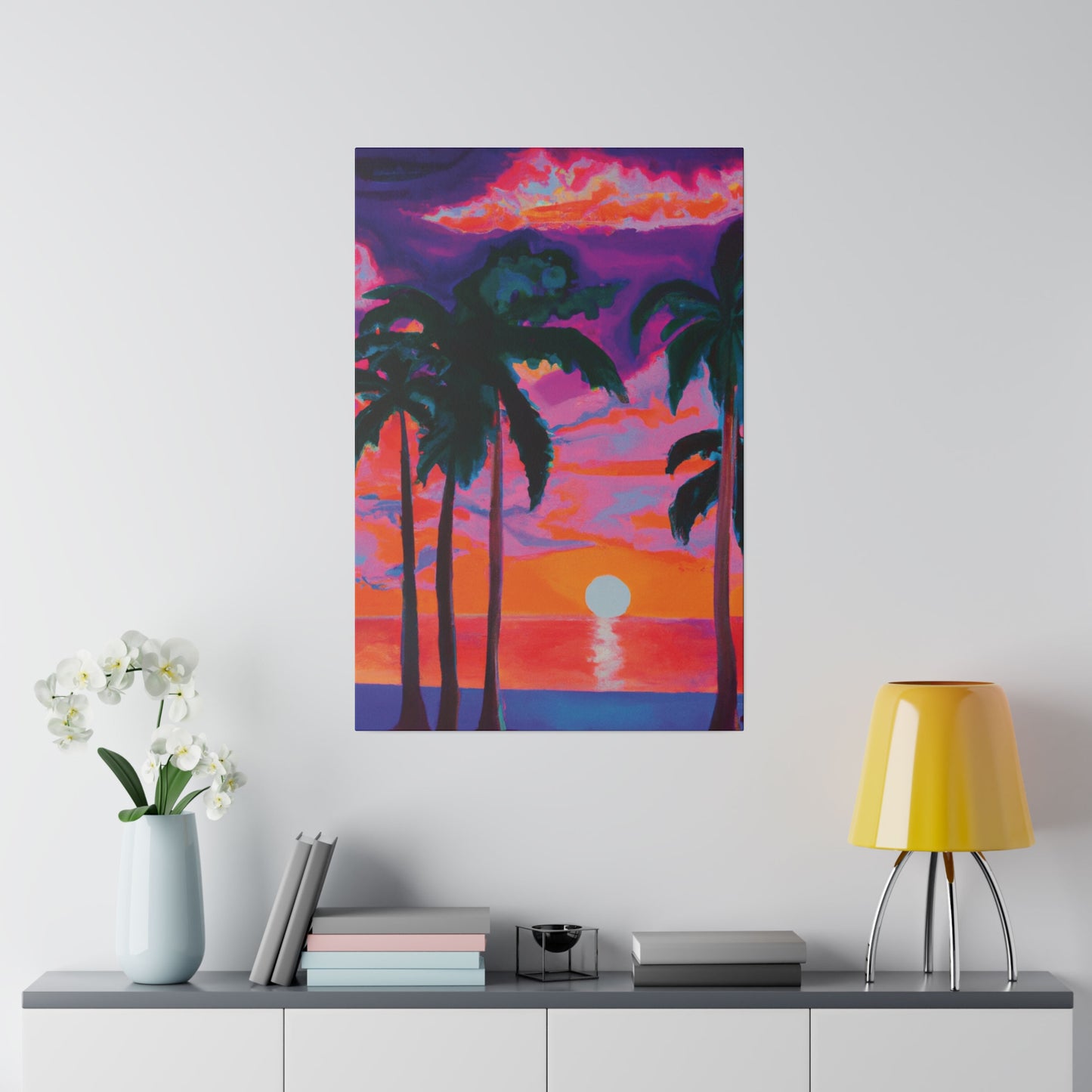 2189Z - Miami Beach Sunset Painting Print | Miami | Beach | Sunset | Poster | Home Decor | Wall Art | Canvas