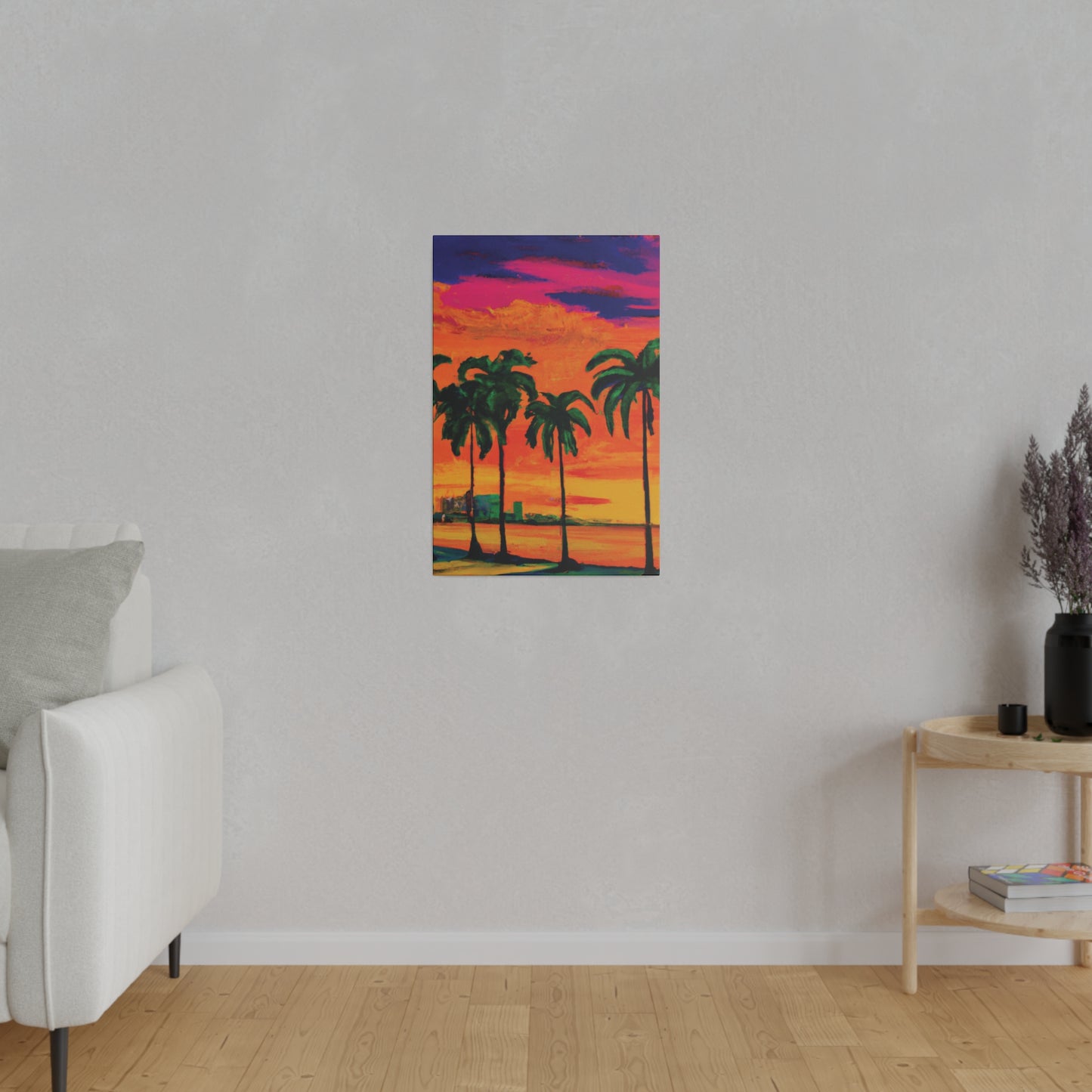 7389Y - Miami Beach Sunset Painting Print | Miami | Beach | Sunset | Poster | Home Decor | Wall Art | Canvas