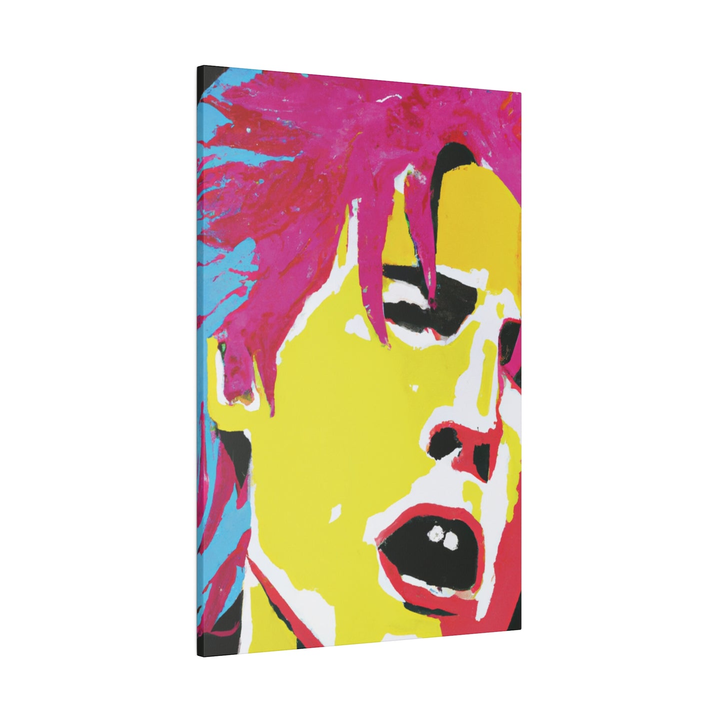 825J - Rockstar Painting Print | Face | Abstract | Poster | Home Decor | Wall Art | Music Art | Canvas