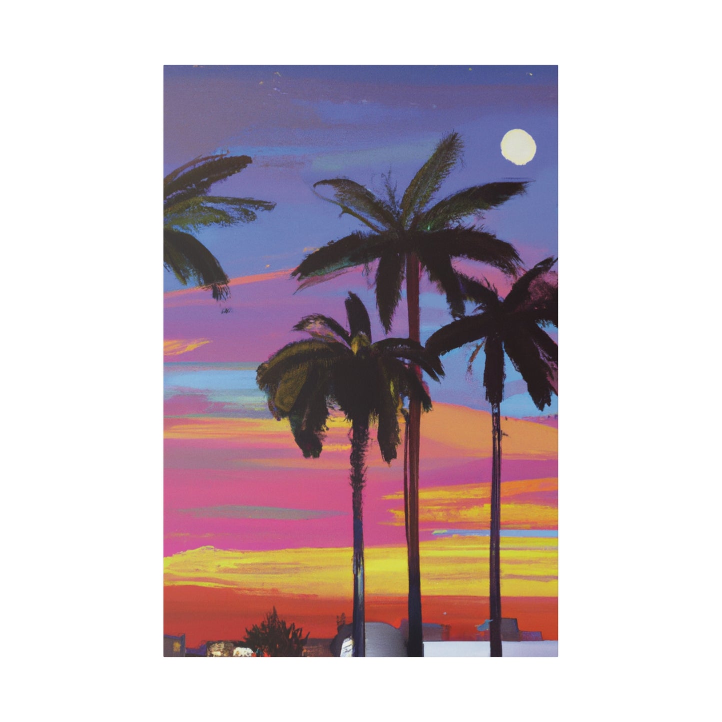 4360Y - Miami Beach Sunset Painting Print | Miami | Beach | Sunset | Poster | Home Decor | Wall Art | Canvas