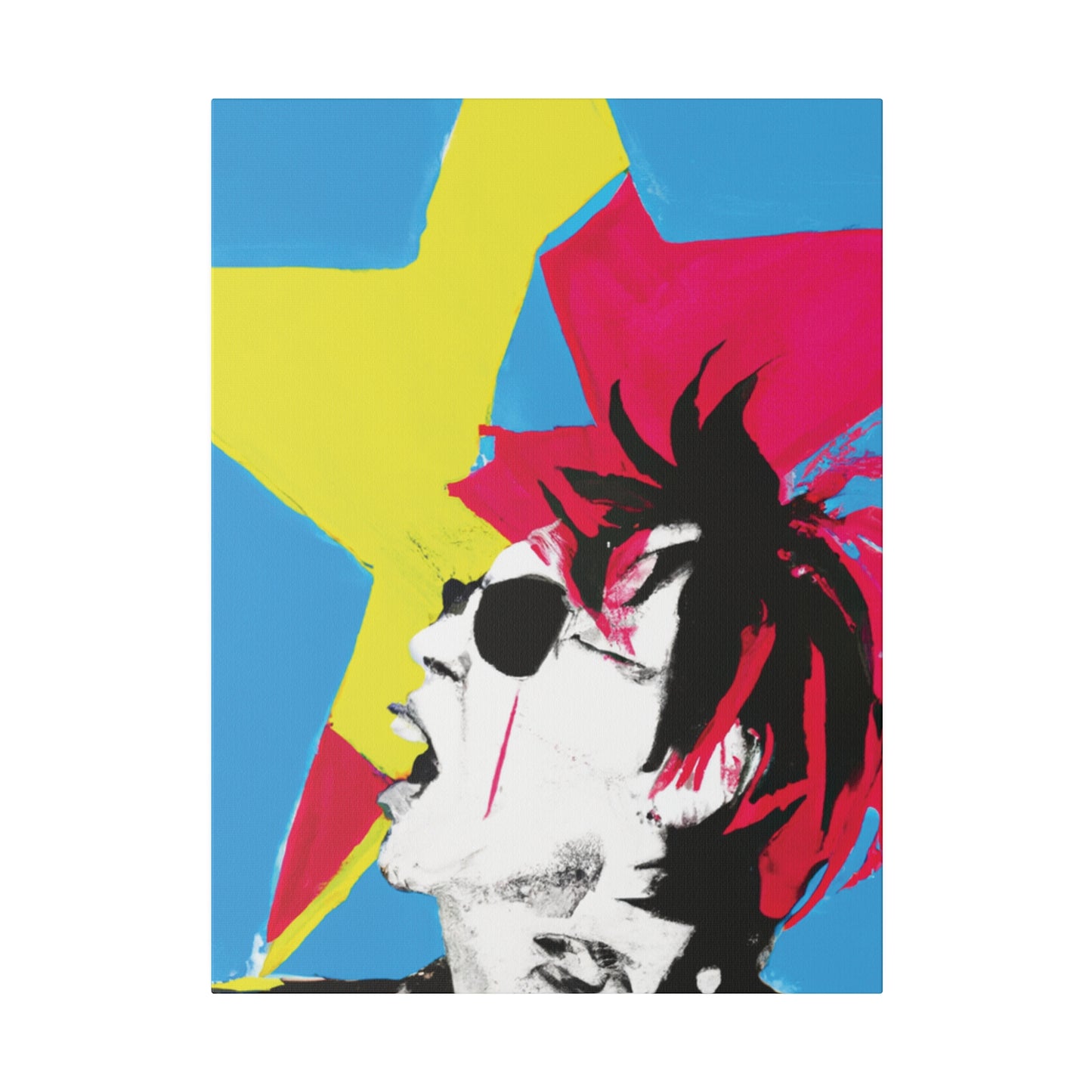 7179X - Rockstar Painting Print | Face | Abstract | Poster | Home Decor | Wall Art | Music Art | Canvas