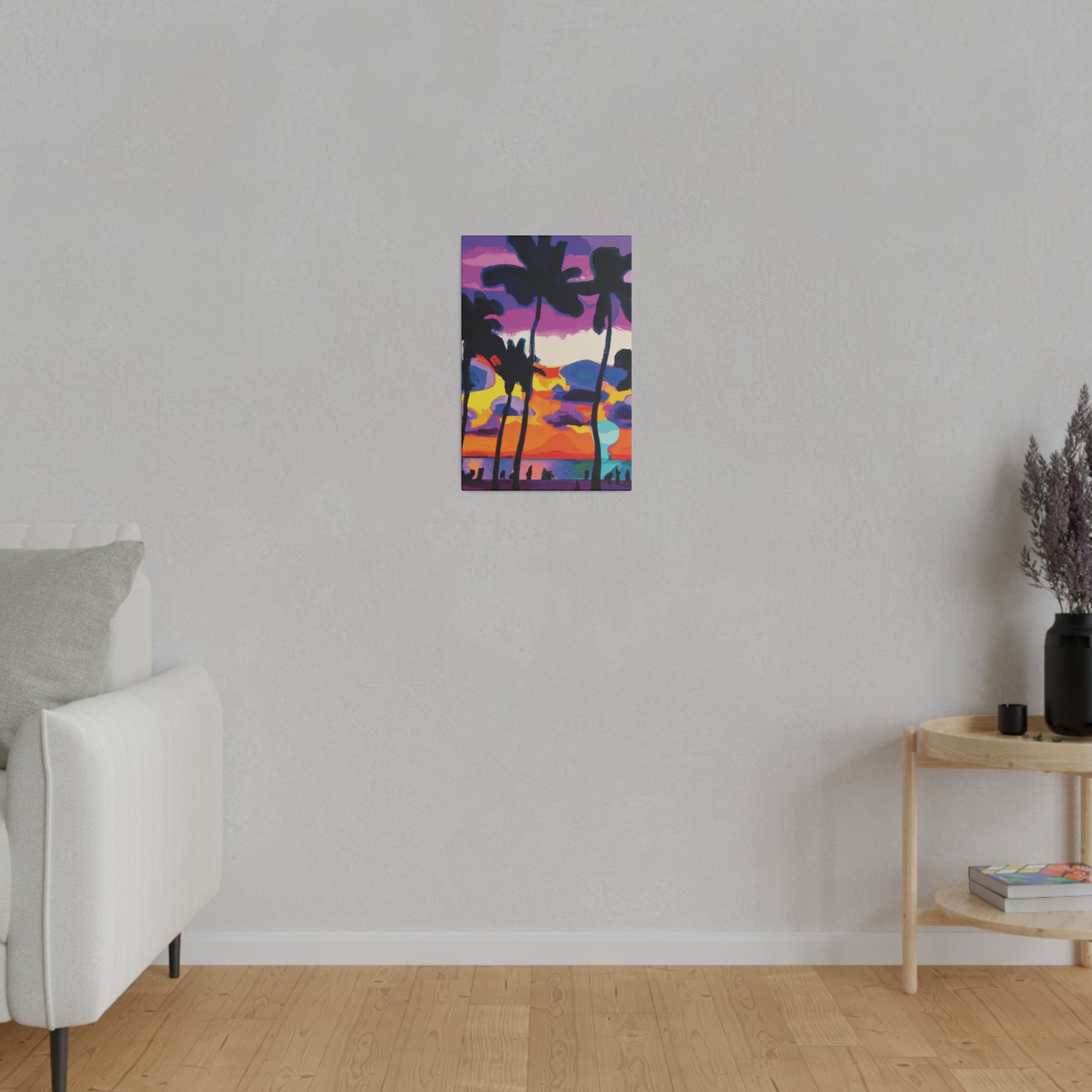 7455H - Miami Beach Sunset Painting Print | Miami | Beach | Sunset | Poster | Home Decor | Wall Art | Canvas