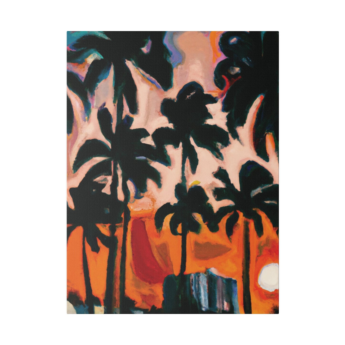 4317T - Miami Beach Sunset Painting Print | Miami | Beach | Sunset | Poster | Home Decor | Wall Art | Canvas