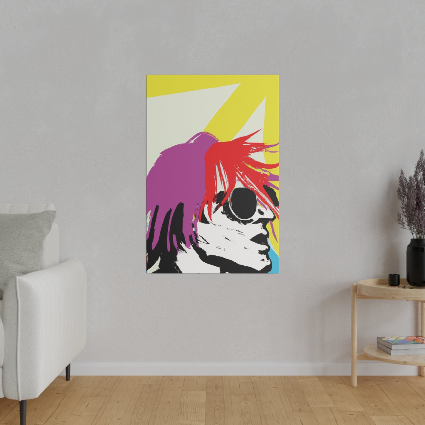 3198N - Rockstar Painting Print | Face | Abstract | Poster | Home Decor | Wall Art | Music Art | Canvas