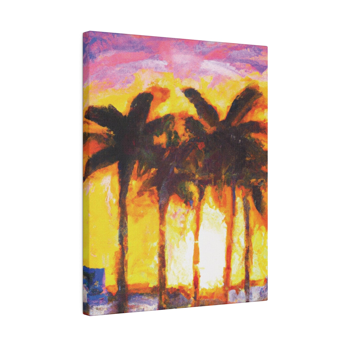 1535V - Miami Beach Sunset Painting Print | Miami | Beach | Sunset | Poster | Home Decor | Wall Art | Canvas