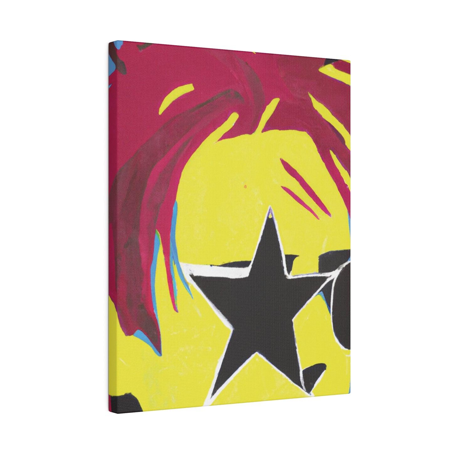 5063P - Rockstar Painting Print | Face | Abstract | Poster | Home Decor | Wall Art | Music Art | Canvas