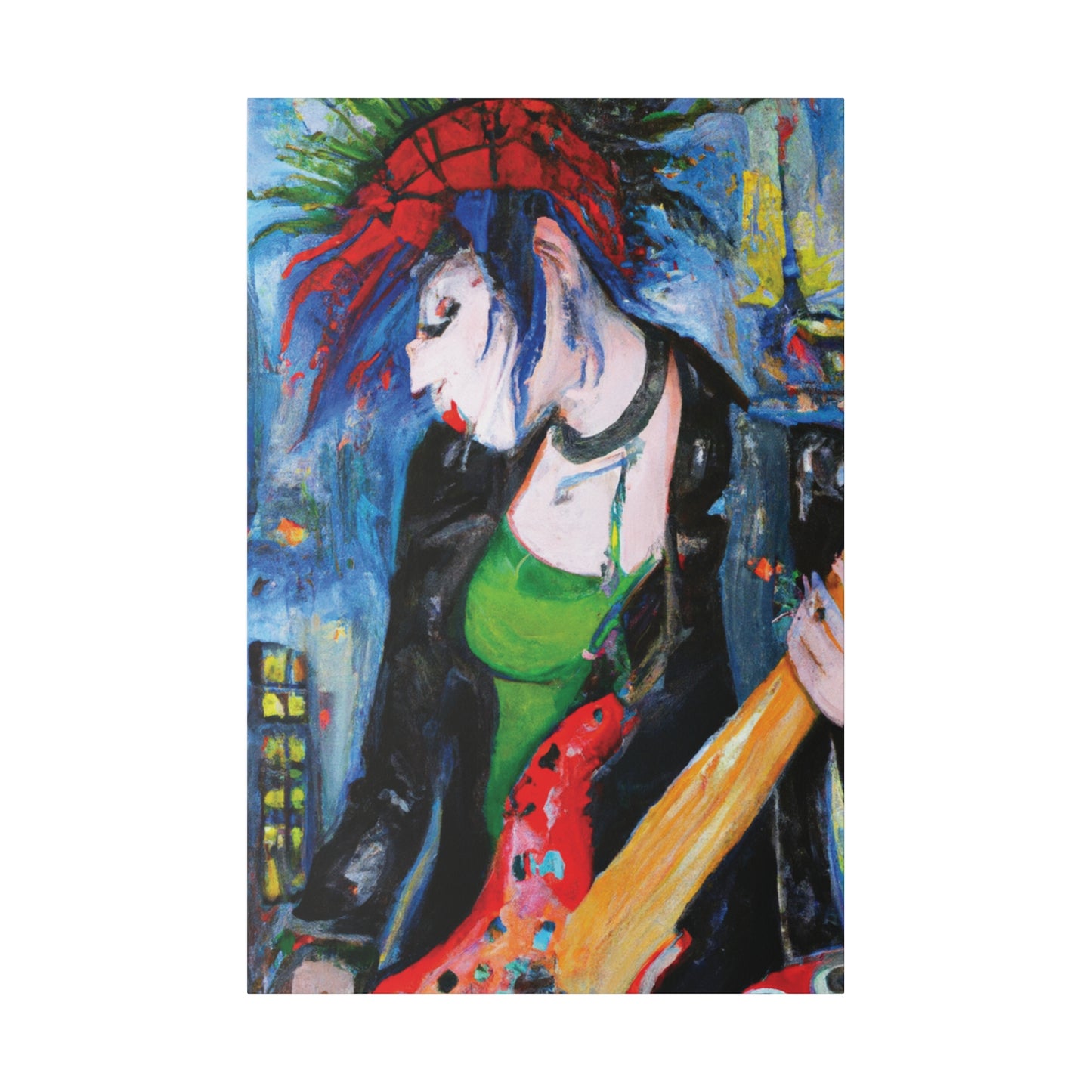 9423T - Rockstar Oil Painting Style Print | Poster | Home Decor | Wall Art | Music Art | Canvas