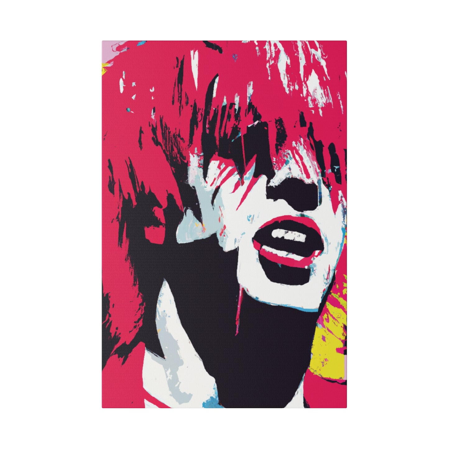 8269P - Rockstar Painting Print | Face | Abstract | Poster | Home Decor | Wall Art | Music Art | Canvas