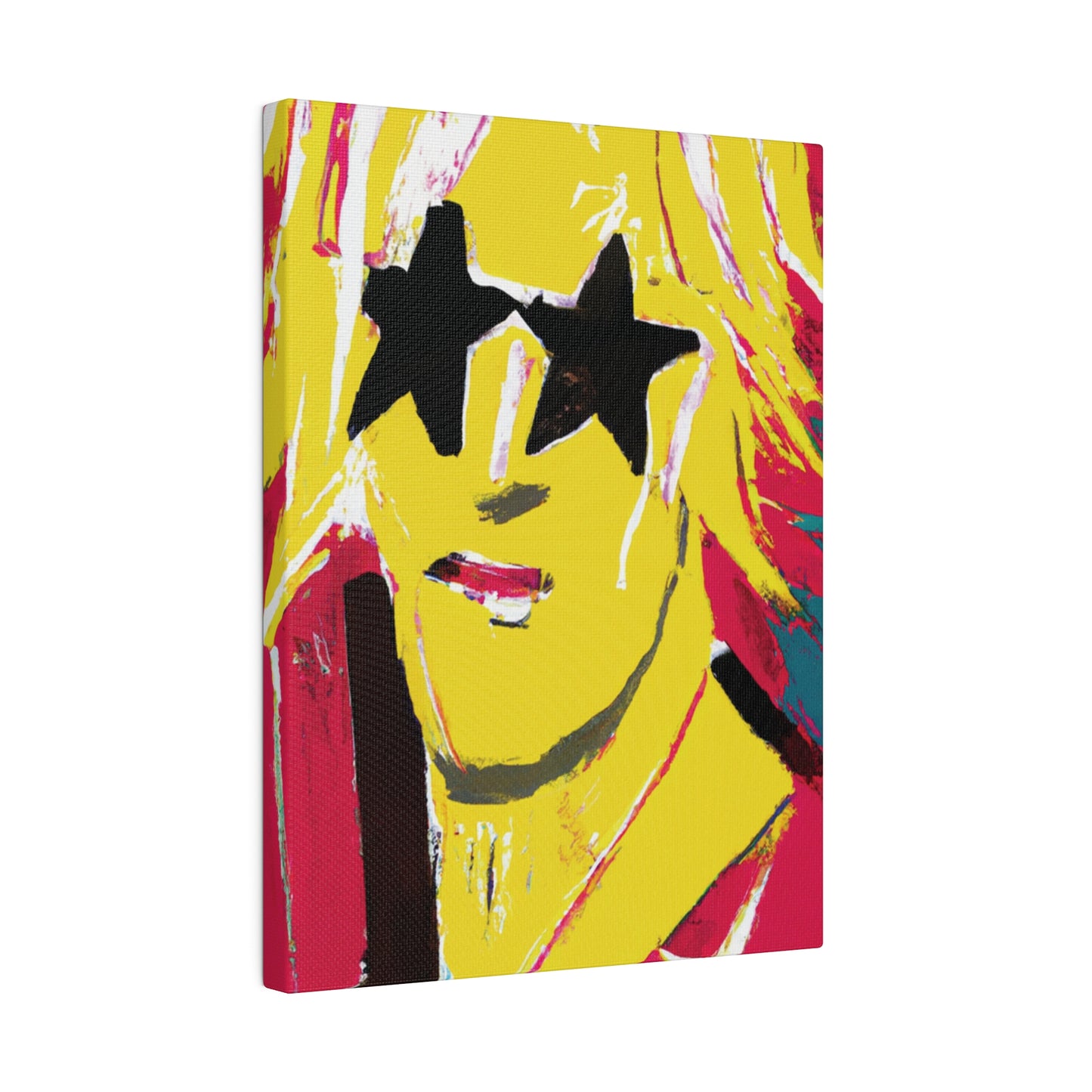 5263T - Rockstar Painting Print | Face | Abstract | Poster | Home Decor | Wall Art | Music Art | Canvas