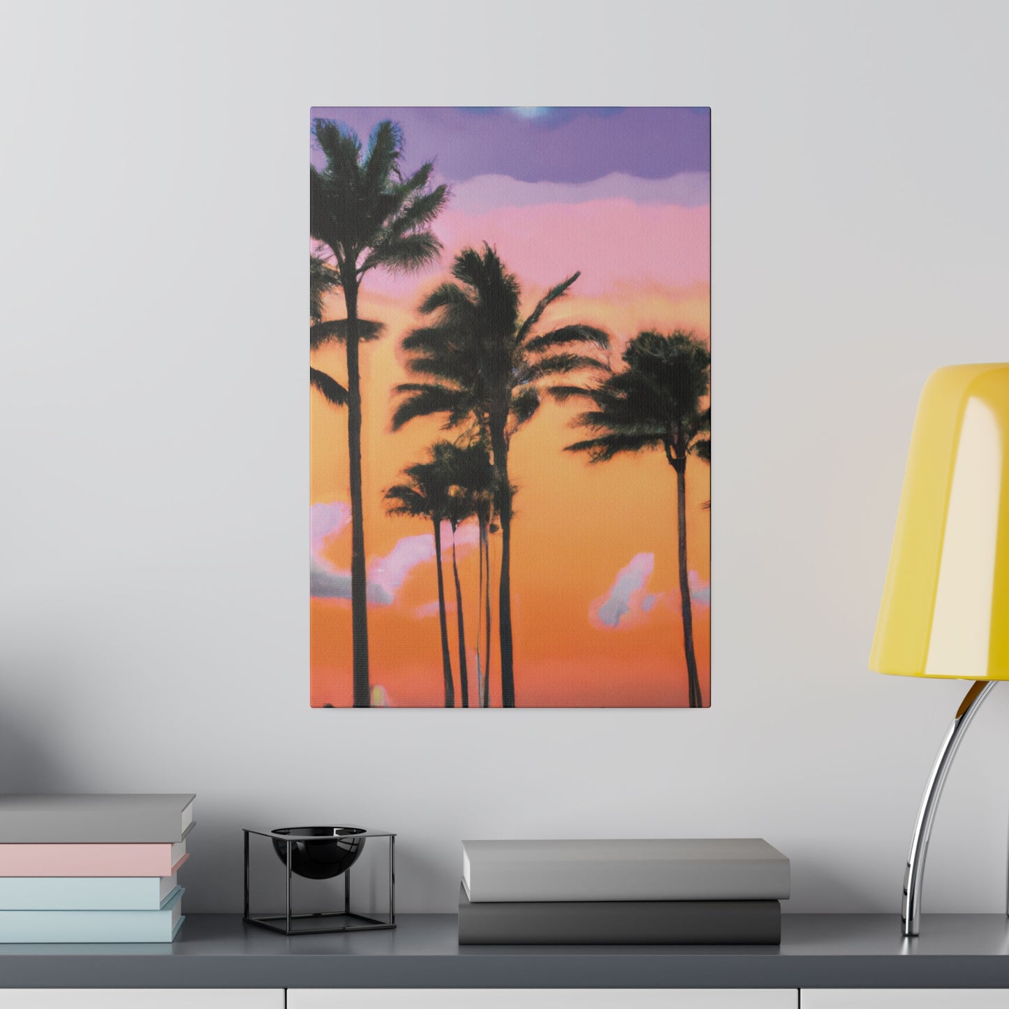 4126T - Miami Beach Sunset Painting Print | Miami | Beach | Sunset | Poster | Home Decor | Wall Art | Canvas