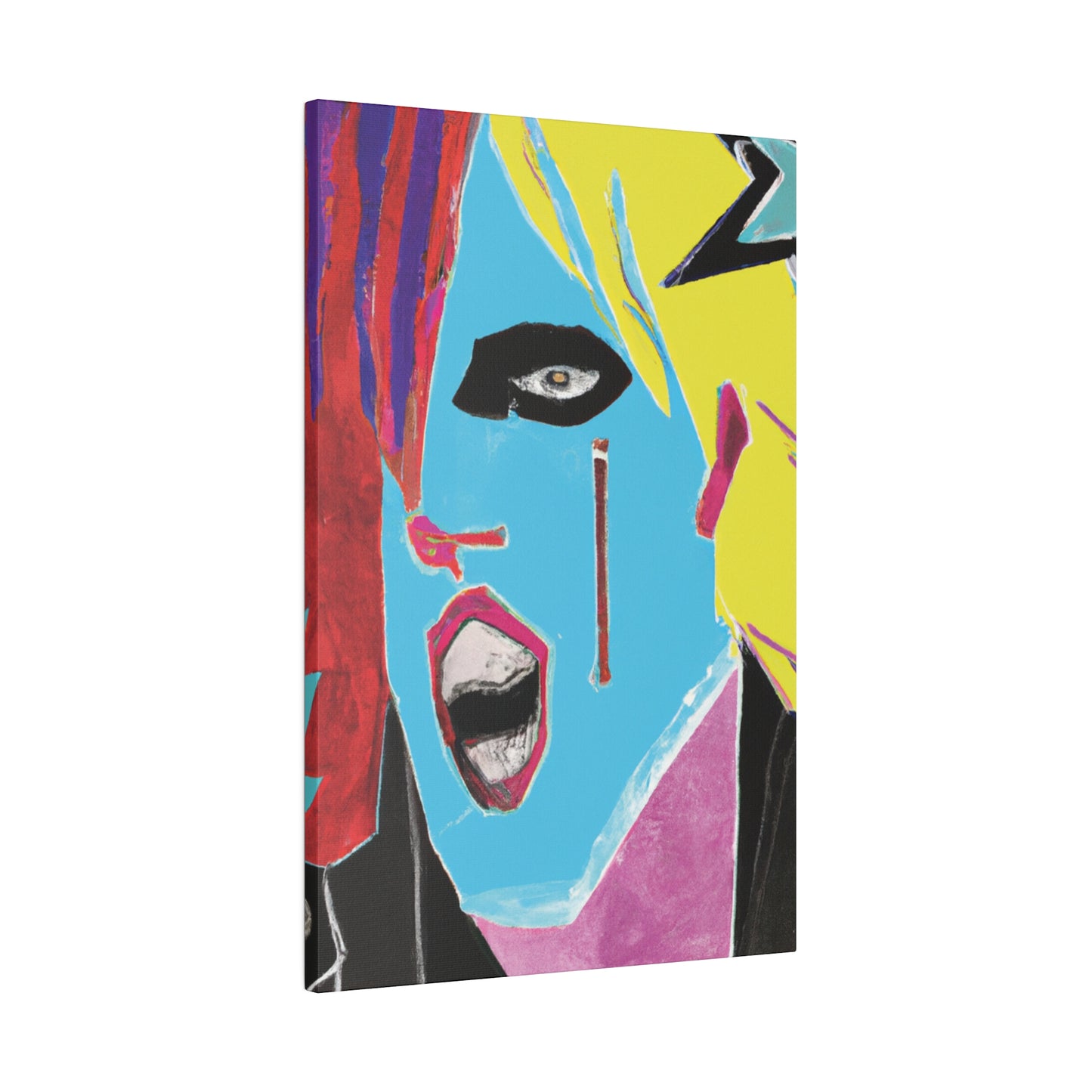 8365A - Rockstar Painting Print | Face | Abstract | Poster | Home Decor | Wall Art | Music Art | Canvas