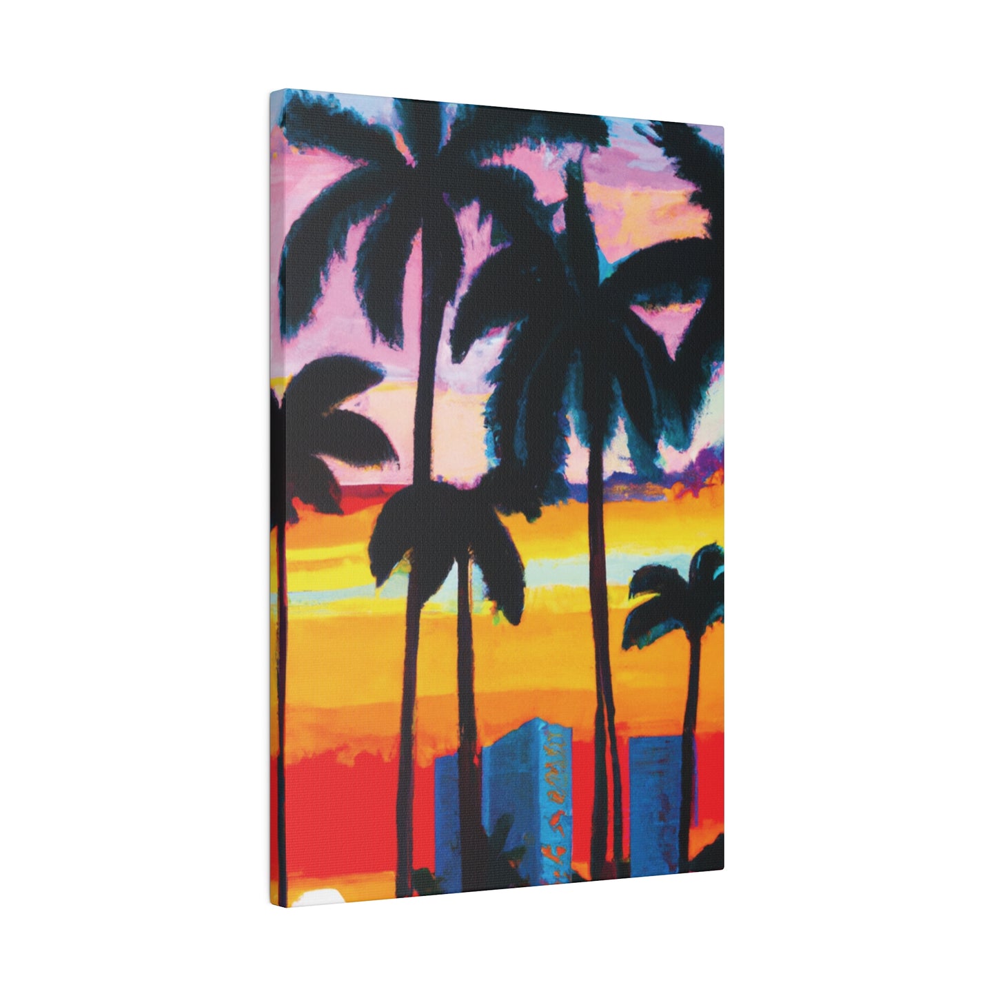 6891Y - Miami Beach Sunset Painting Print | Miami | Beach | Sunset | Poster | Home Decor | Wall Art | Canvas