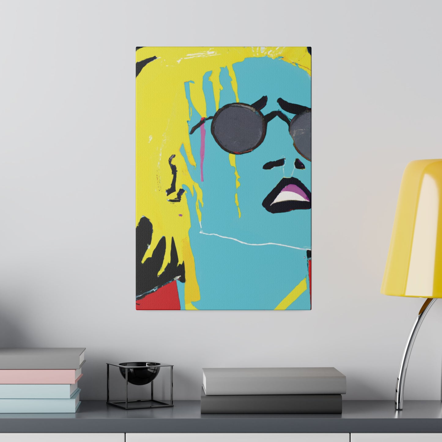 3863S - Rockstar Painting Print | Face | Abstract | Poster | Home Decor | Wall Art | Music Art | Canvas