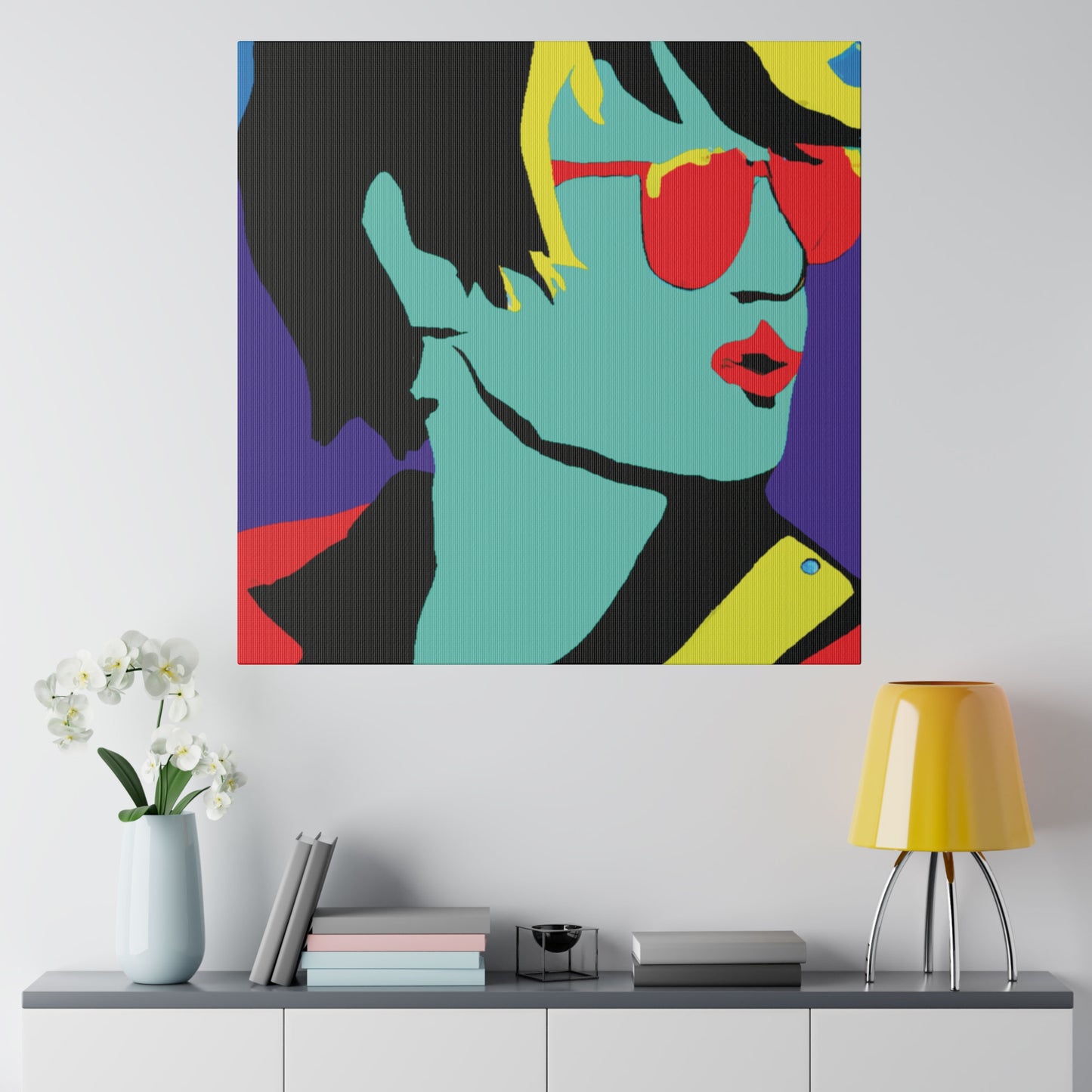 3234H - Rockstar Painting Print | Face | Abstract | Poster | Home Decor | Wall Art | Music Art | Canvas