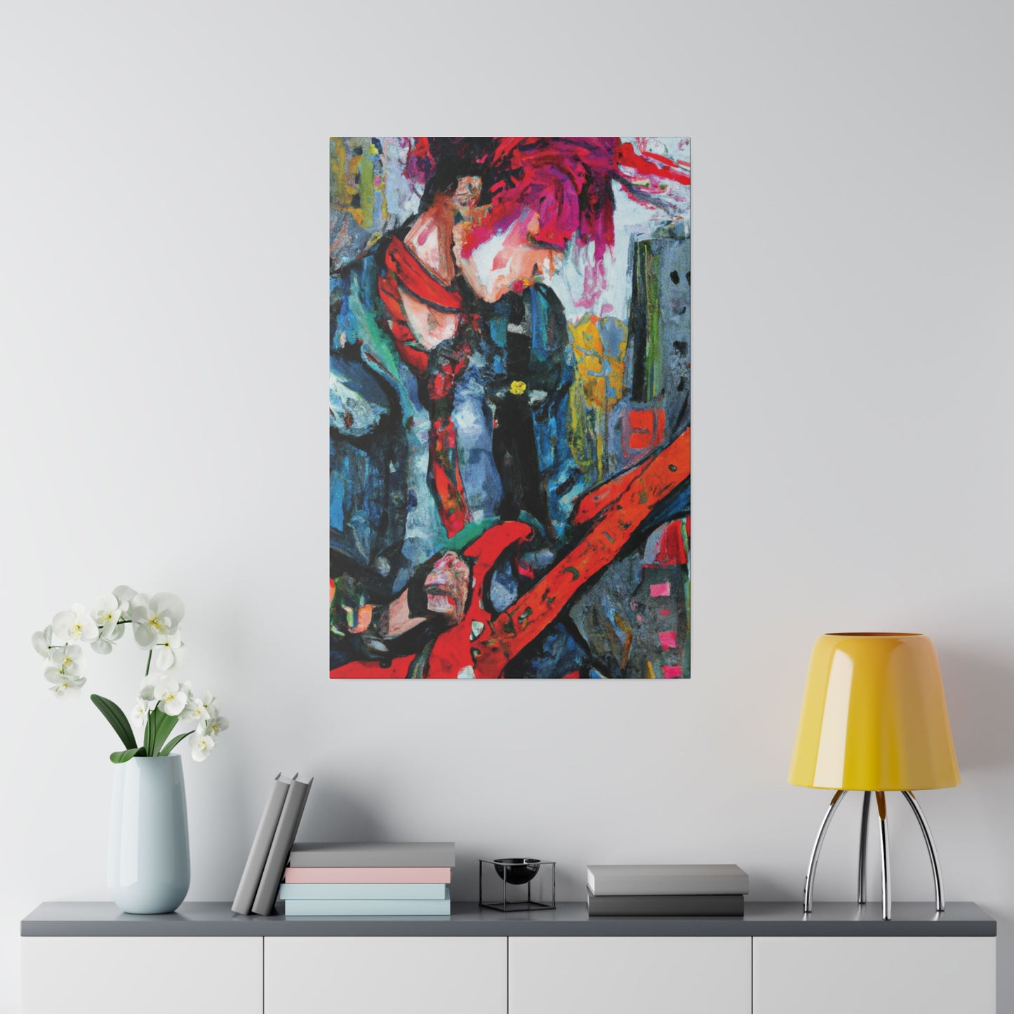 4972T - Rockstar Oil Painting Style Print | Poster | Home Decor | Wall Art | Music Art | Canvas