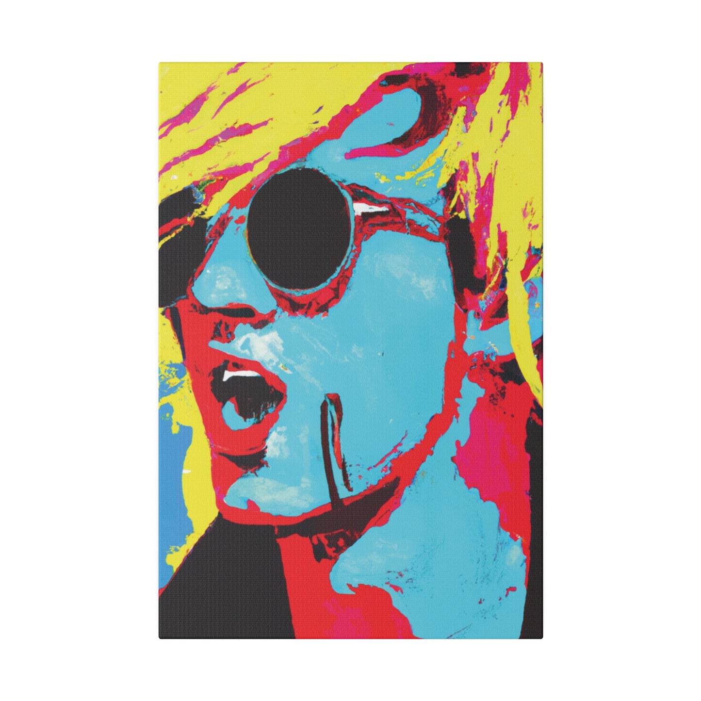 7198K - Rockstar Painting Print | Face | Abstract | Poster | Home Decor | Wall Art | Music Art | Canvas