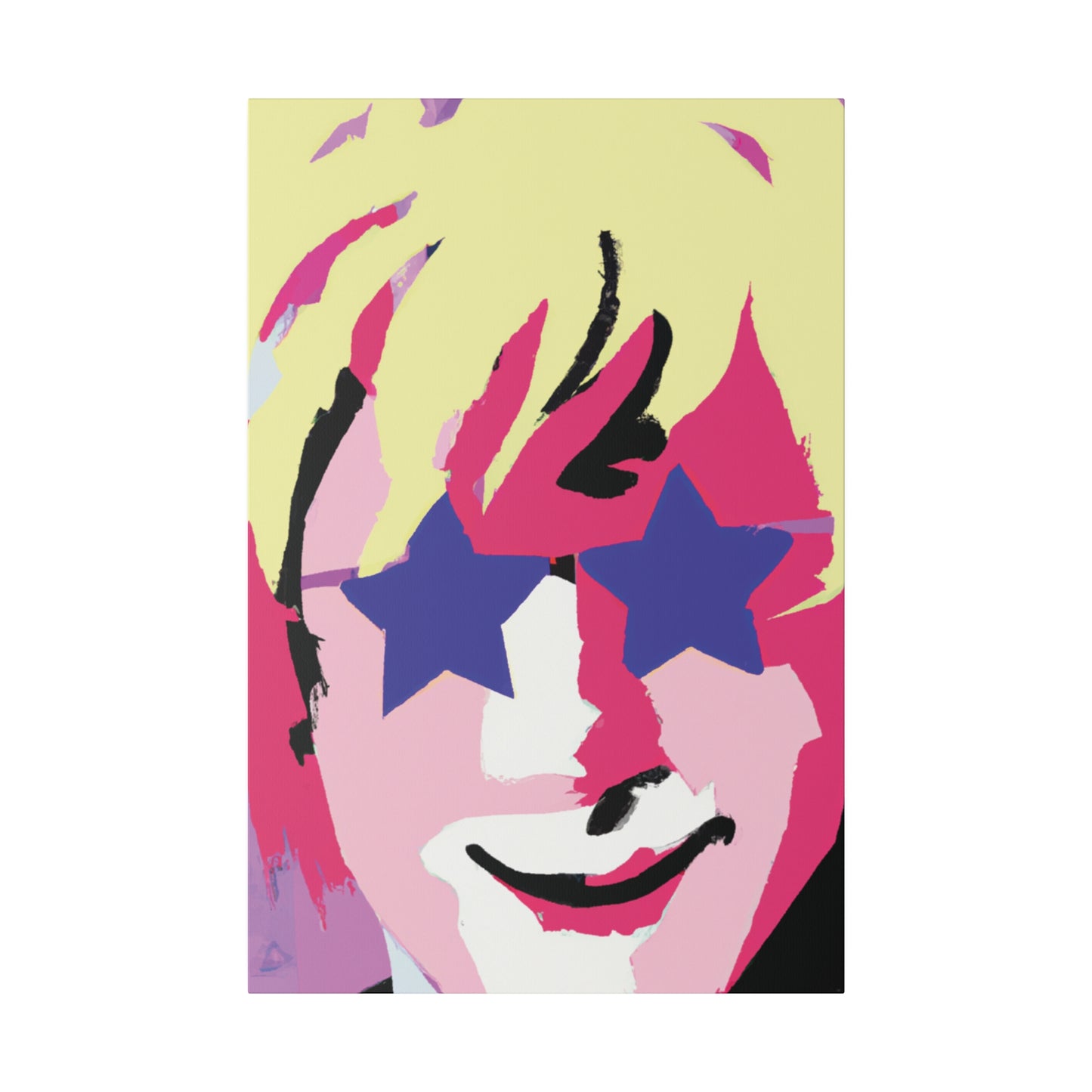 3558K - Rockstar Painting Print | Face | Abstract | Poster | Home Decor | Wall Art | Music Art | Canvas
