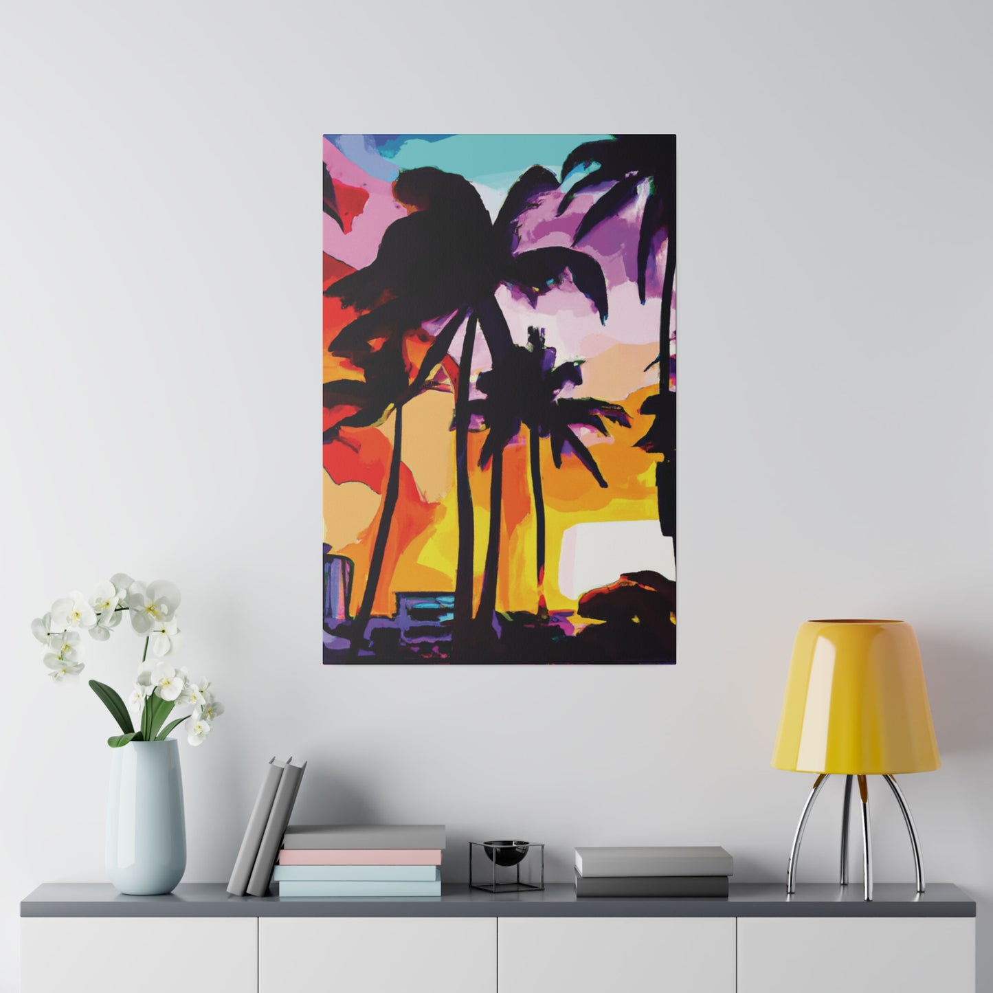 3987G - Miami Beach Sunset Painting Print | Miami | Beach | Sunset | Poster | Home Decor | Wall Art | Canvas